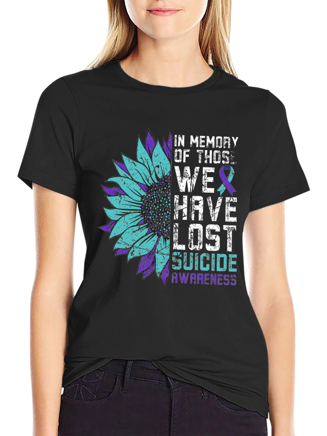 Suicide Awareness Sunflower Graphic Tee