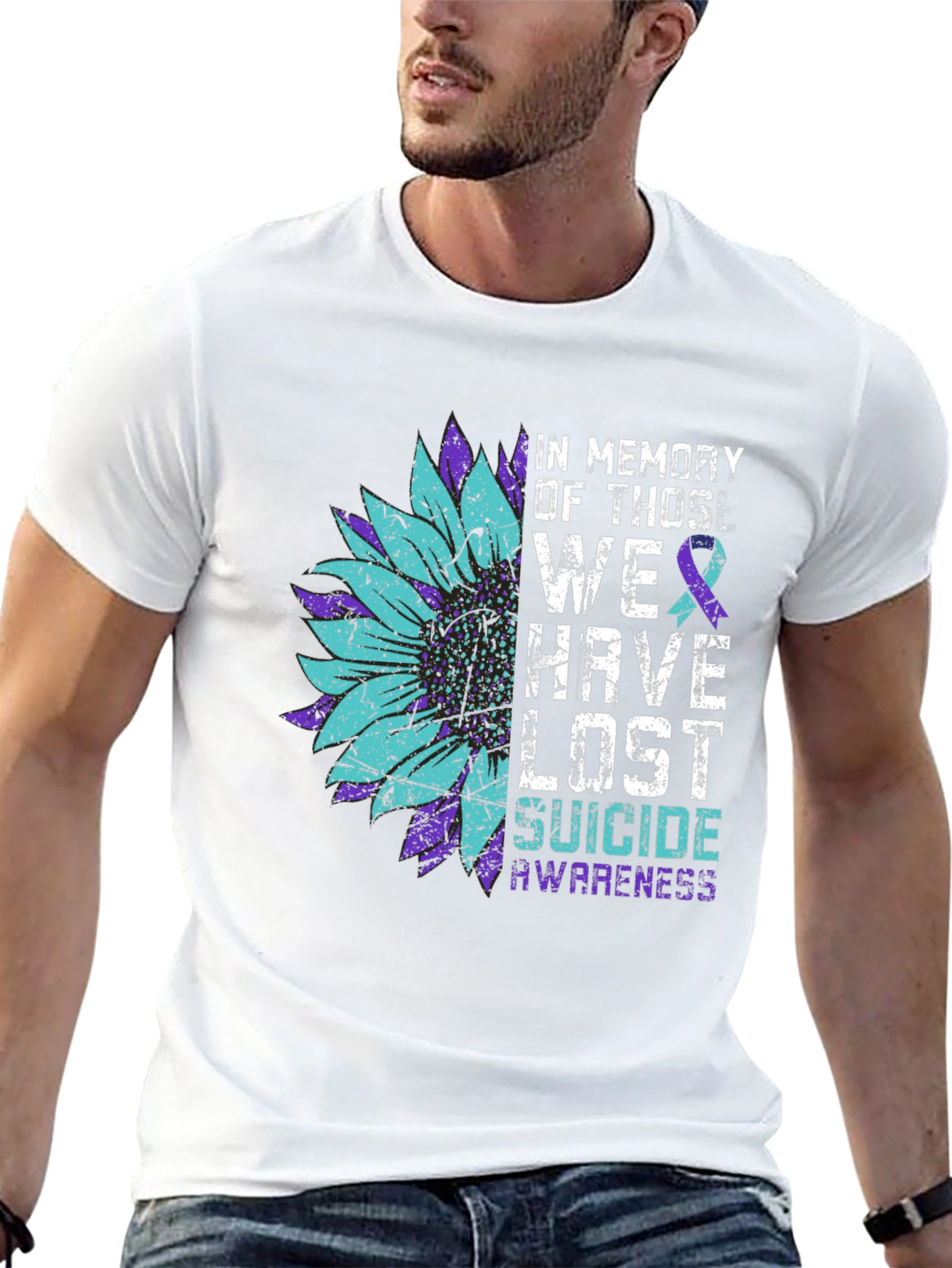 Suicide Awareness Sunflower Graphic Tee