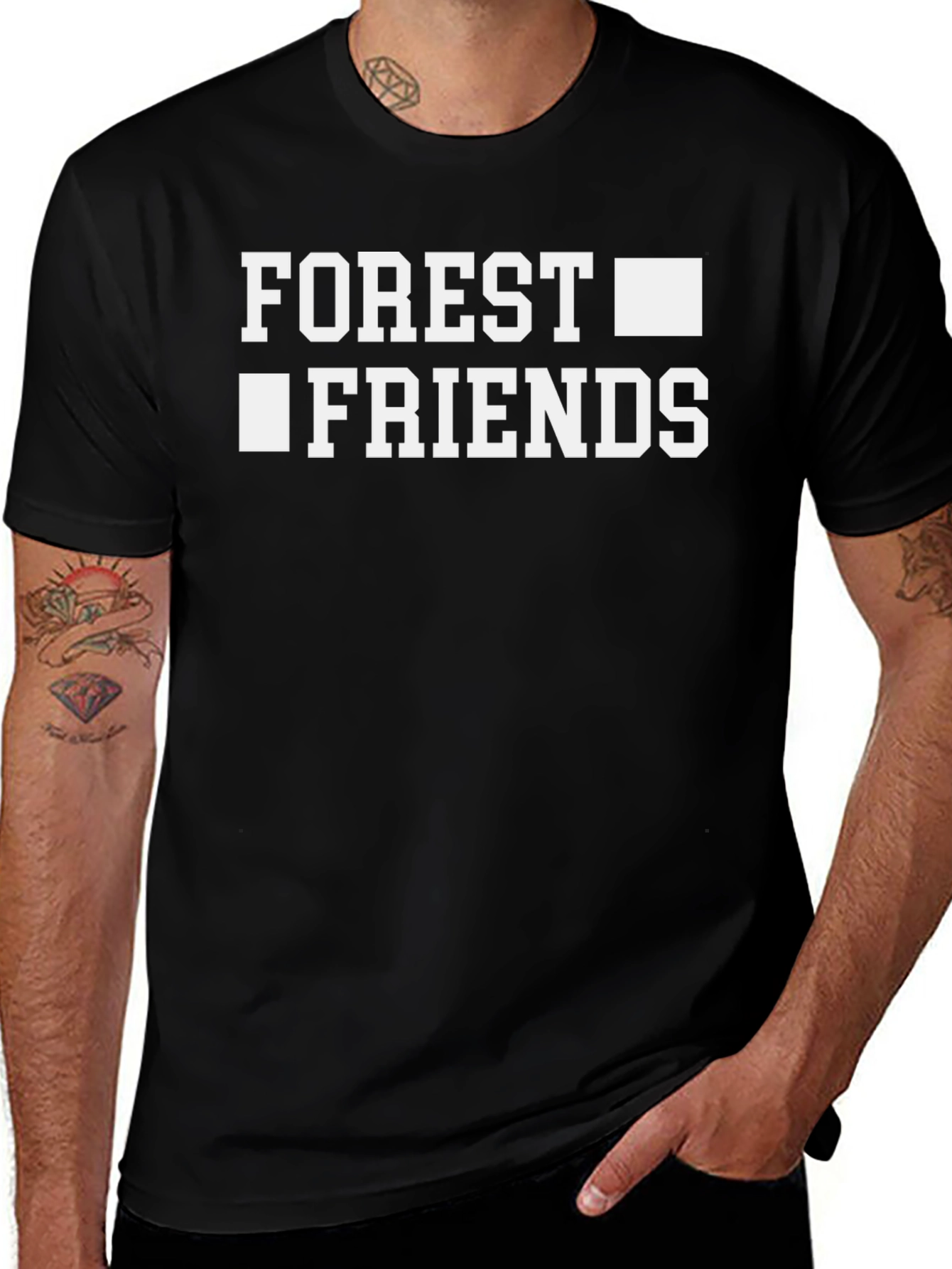 Forest Friends Graphic Tee - Black
