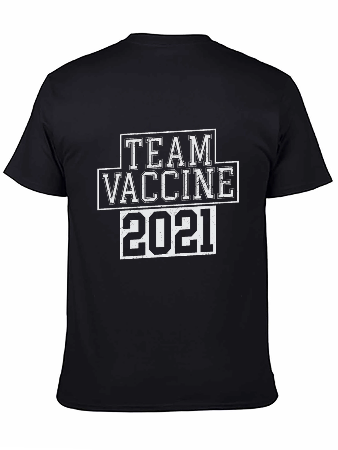 Team Vaccine 2021 Black Graphic T-Shirt