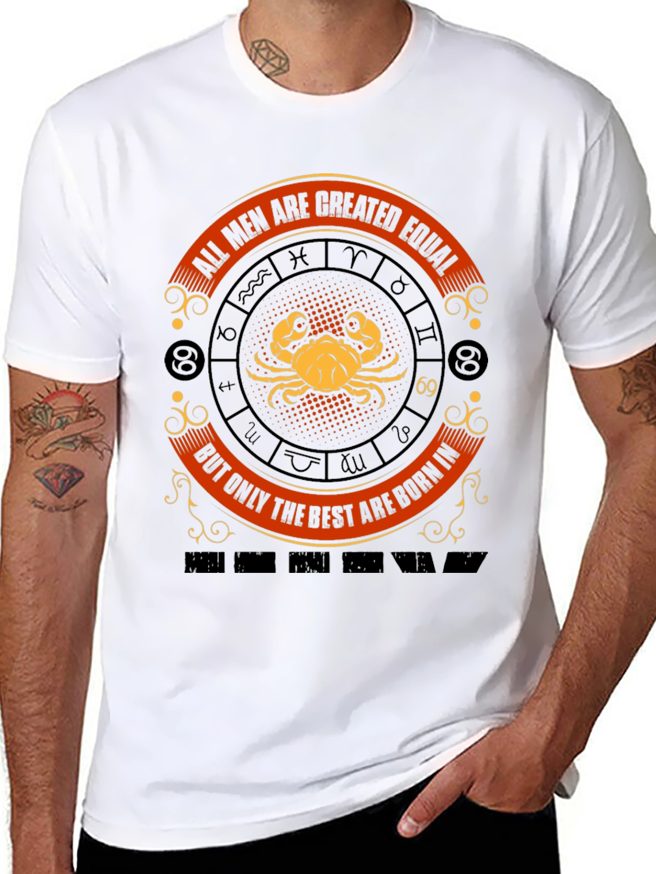 Cancer Zodiac T-Shirt - All Men Are Created Equal
