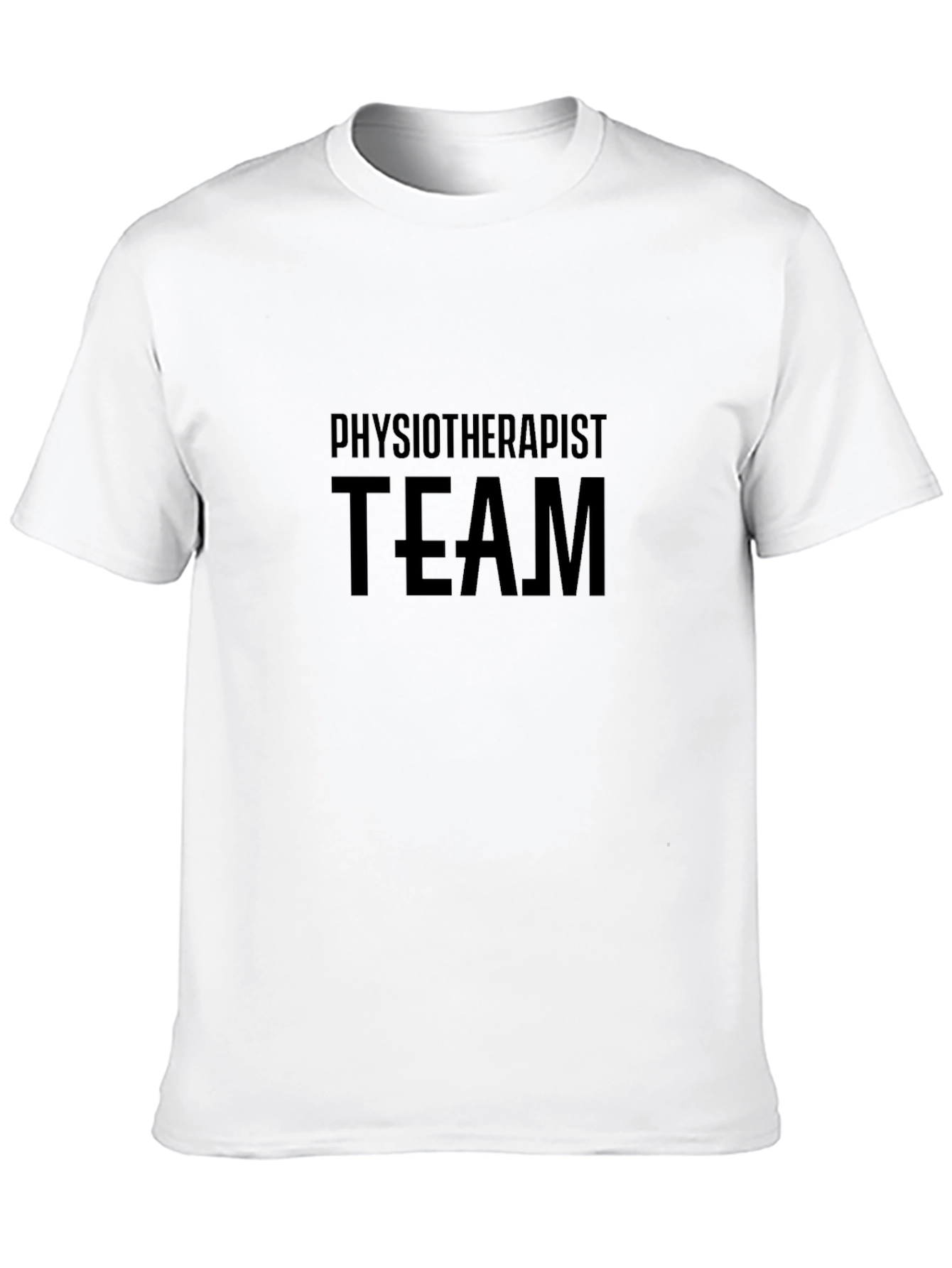 Physiotherapist Team Tee - Black Crew Neck T-Shirt