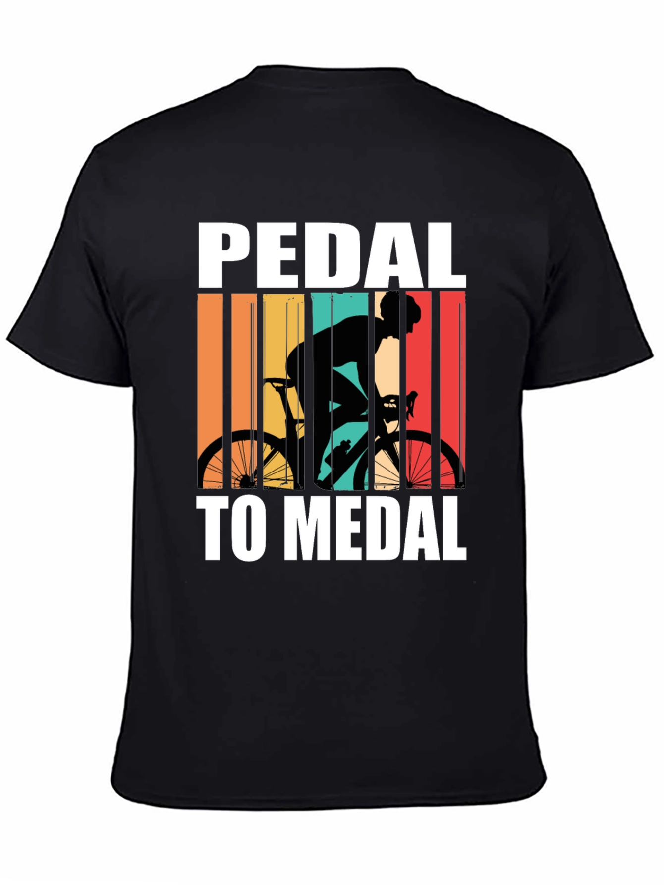 Pedal to Medal Cycling T-Shirt - Retro Design