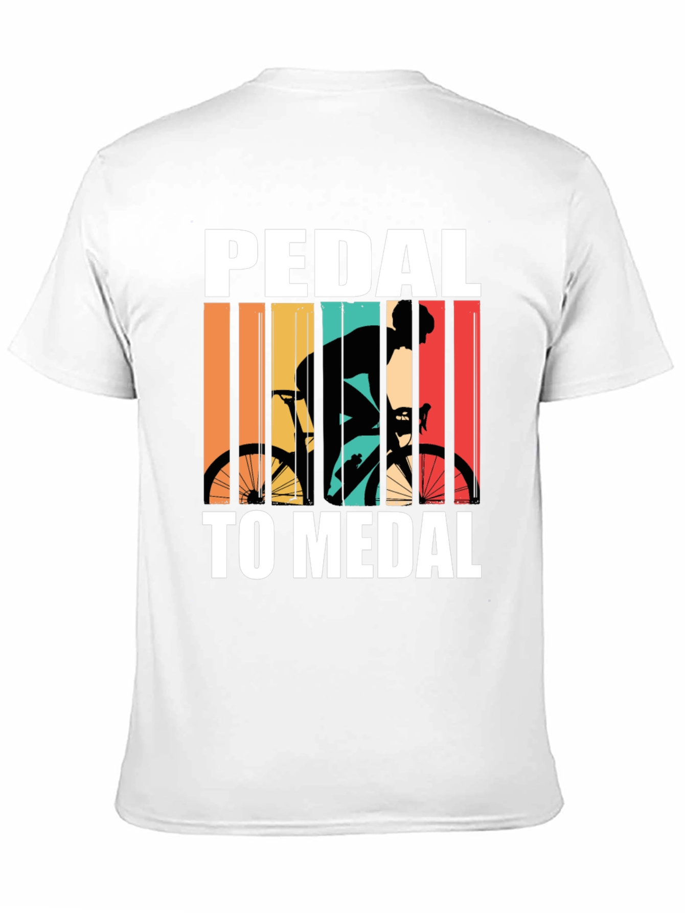 Pedal to Medal Cycling T-Shirt - Retro Design