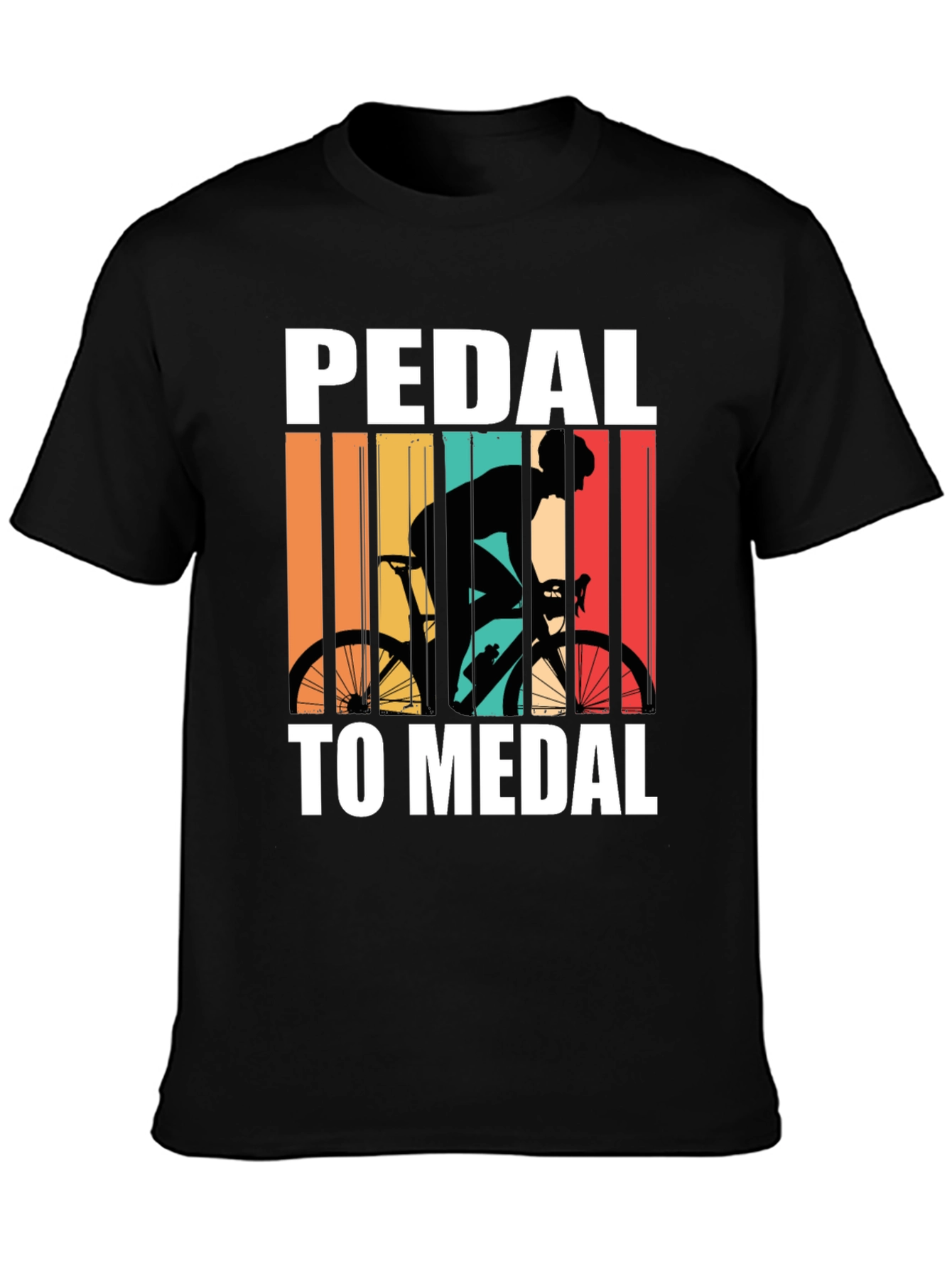 Pedal to Medal Cycling T-Shirt - Retro Design