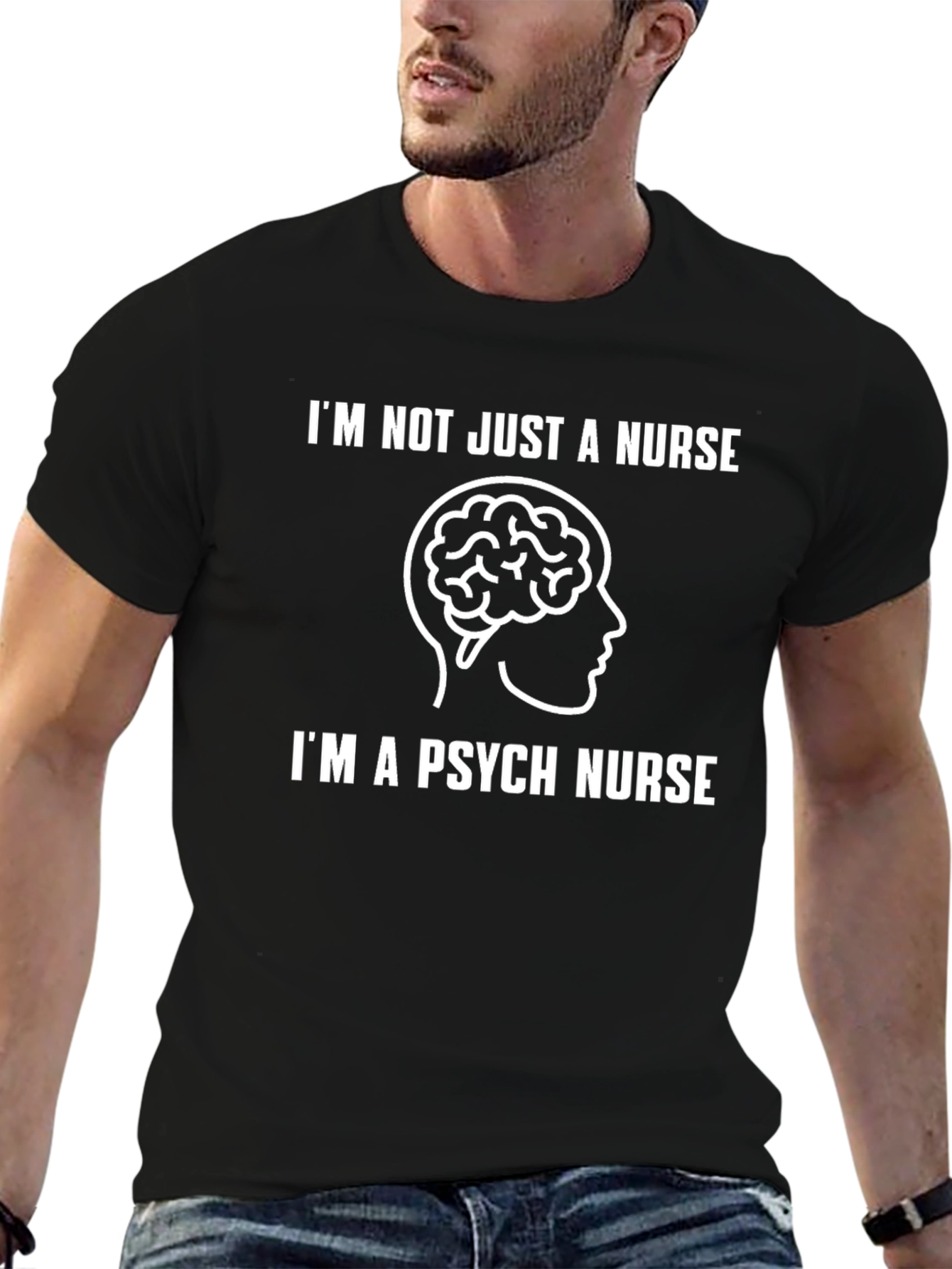 Psych Nurse T-Shirt - Brain Graphic Tee