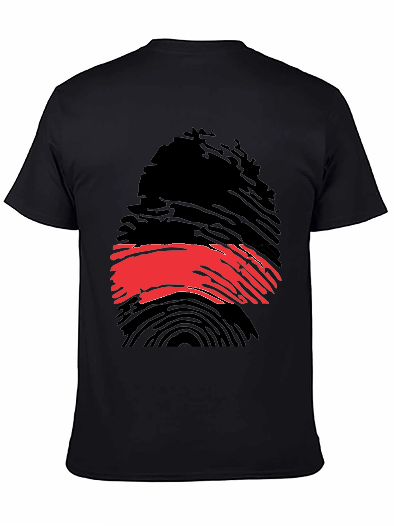 Fingerprint Flag Graphic Tee - Soft Cotton Blend