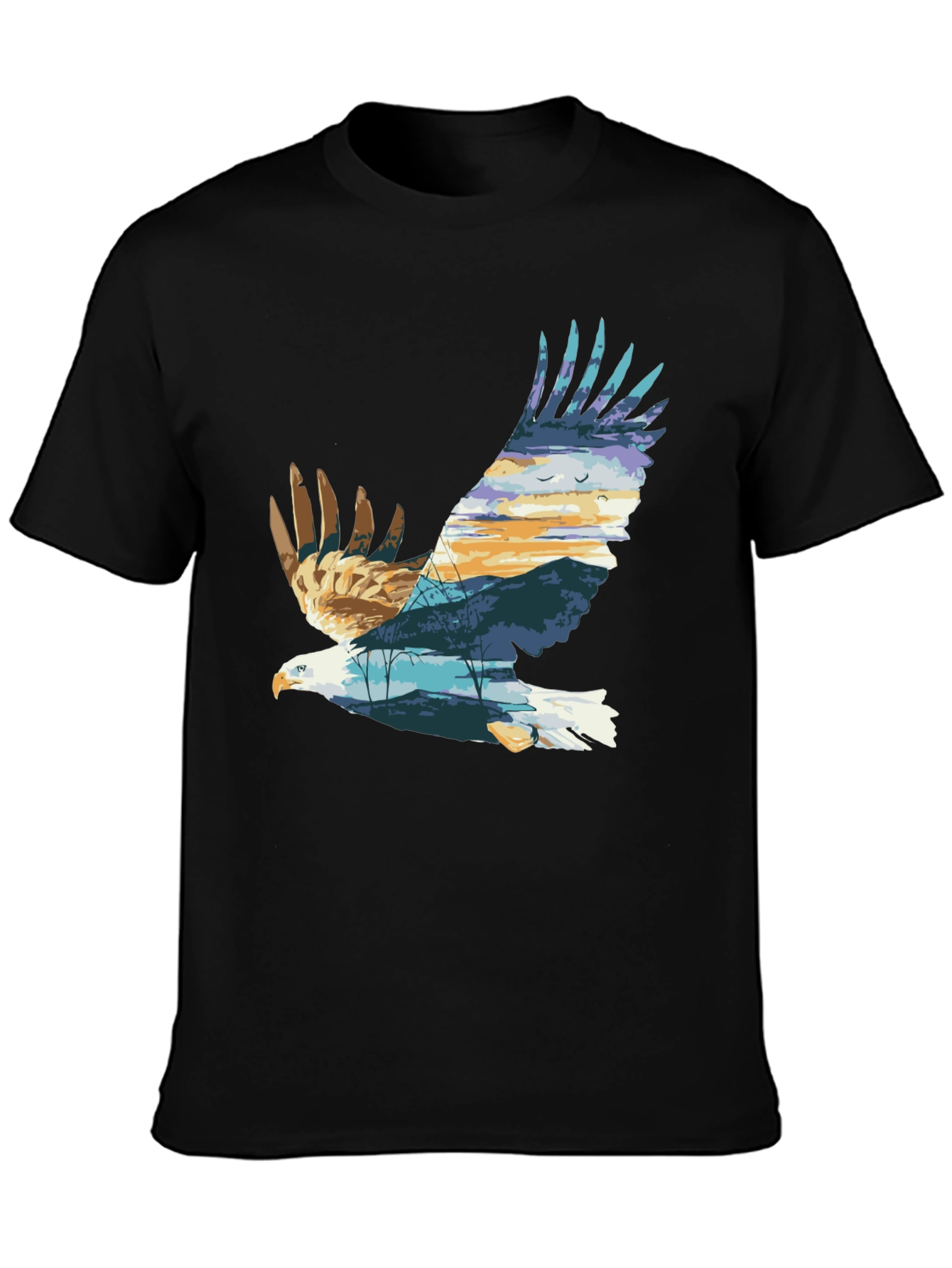Eagle Nature Graphic T-Shirt | Mens Black Tee