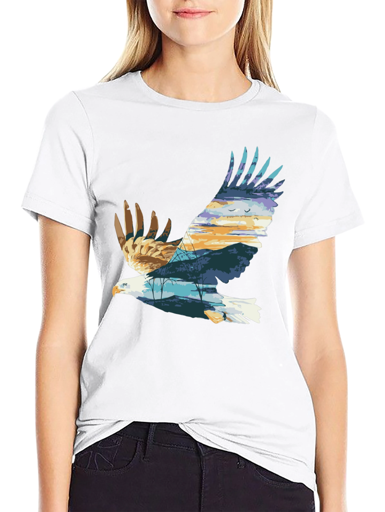 Eagle Nature Graphic T-Shirt | Mens Black Tee