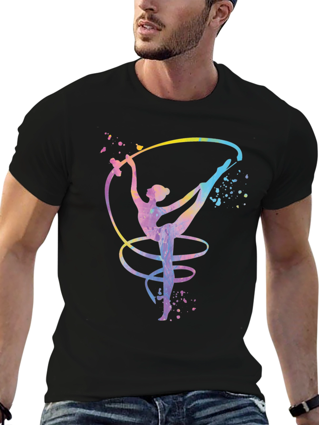 Gymnast Ribbon Black T-Shirt