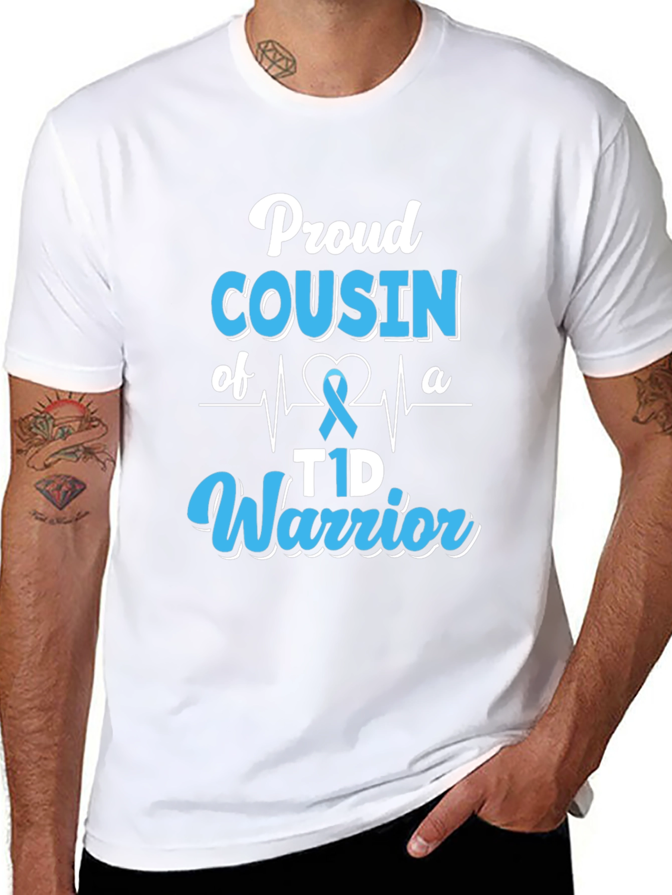 Proud Cousin of a T1D Warrior Graphic T-Shirt