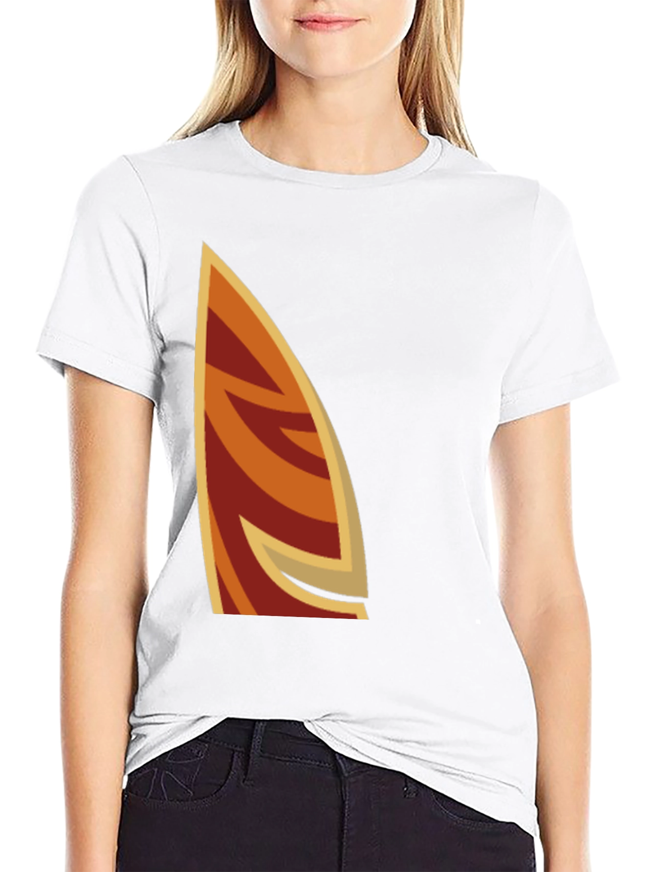 Retro Surfboard T-Shirt - Black Cotton Tee