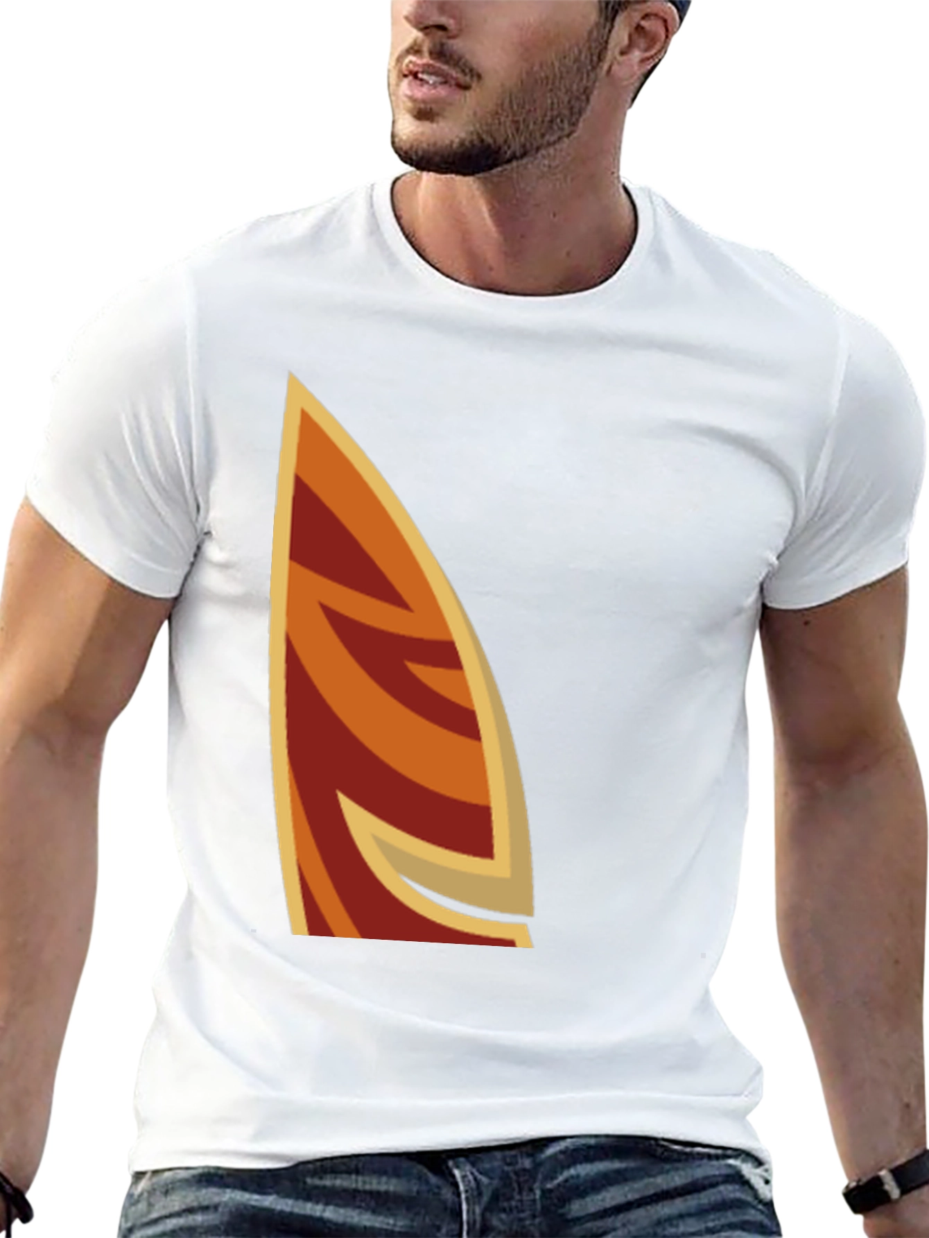 Retro Surfboard T-Shirt - Black Cotton Tee