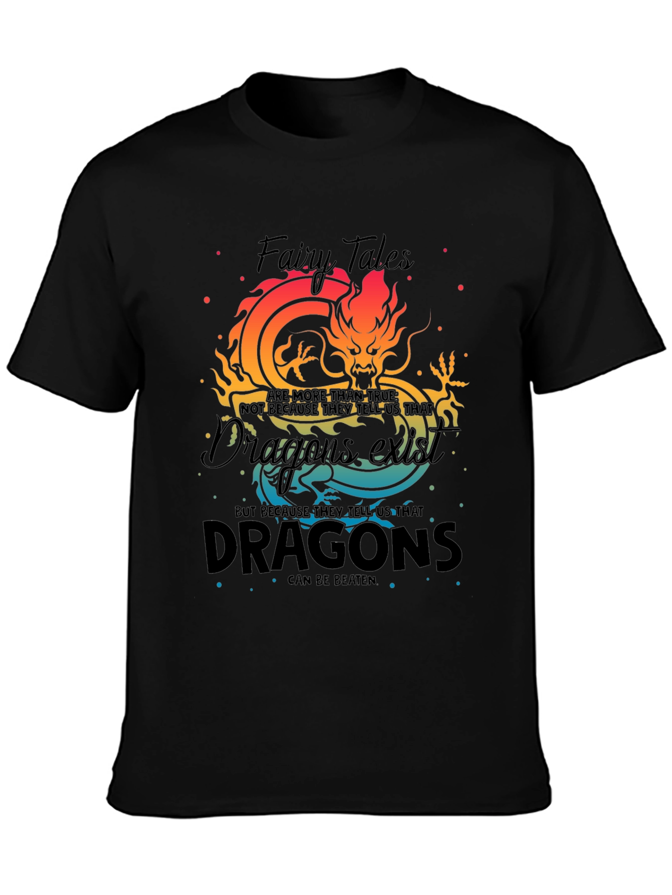 Fantasy Dragon Graphic Tee - Fairy Tales Dragon Exist