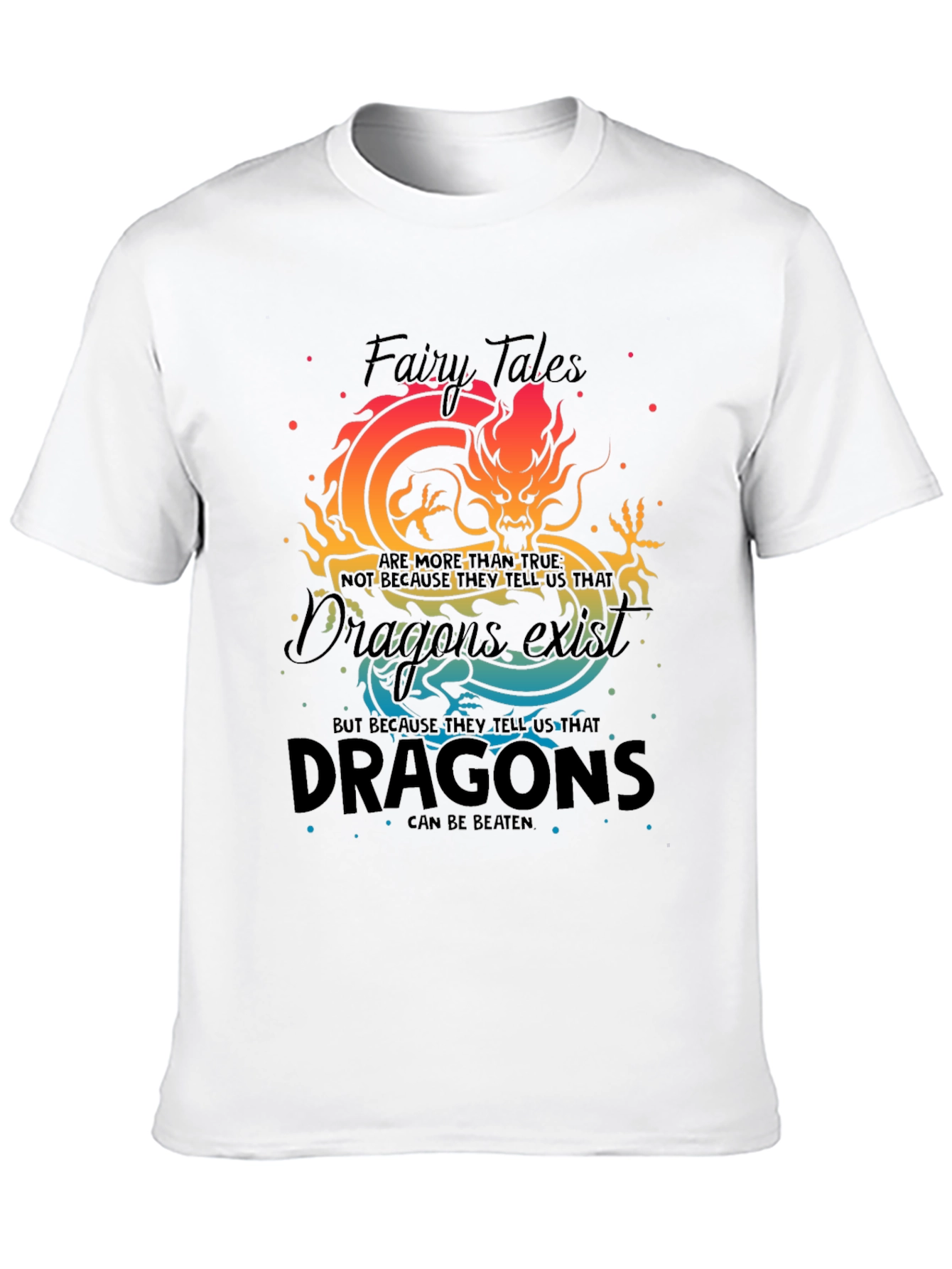 Fantasy Dragon Graphic Tee - Fairy Tales Dragon Exist