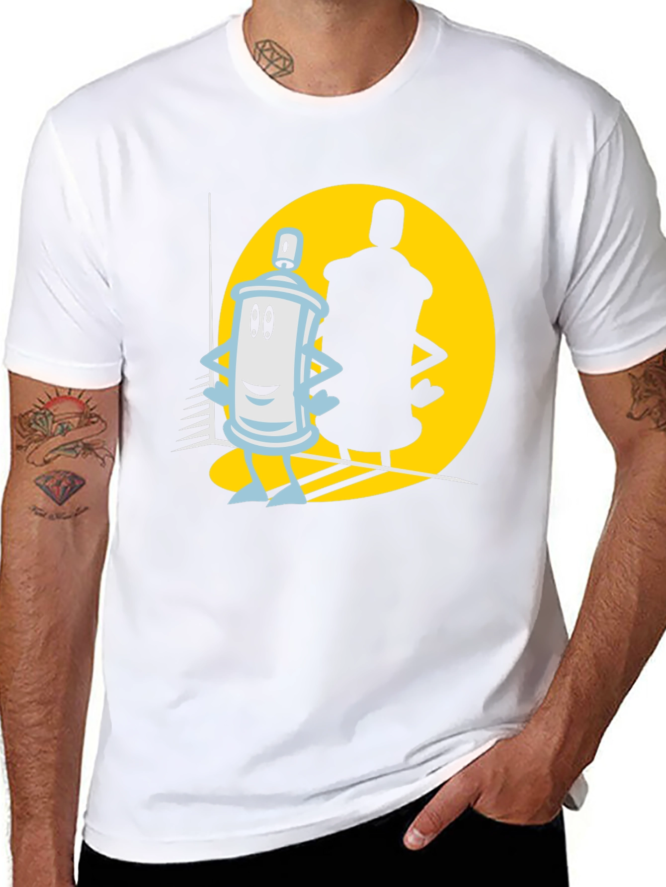 Cartoon Spray Paint Can T-Shirt