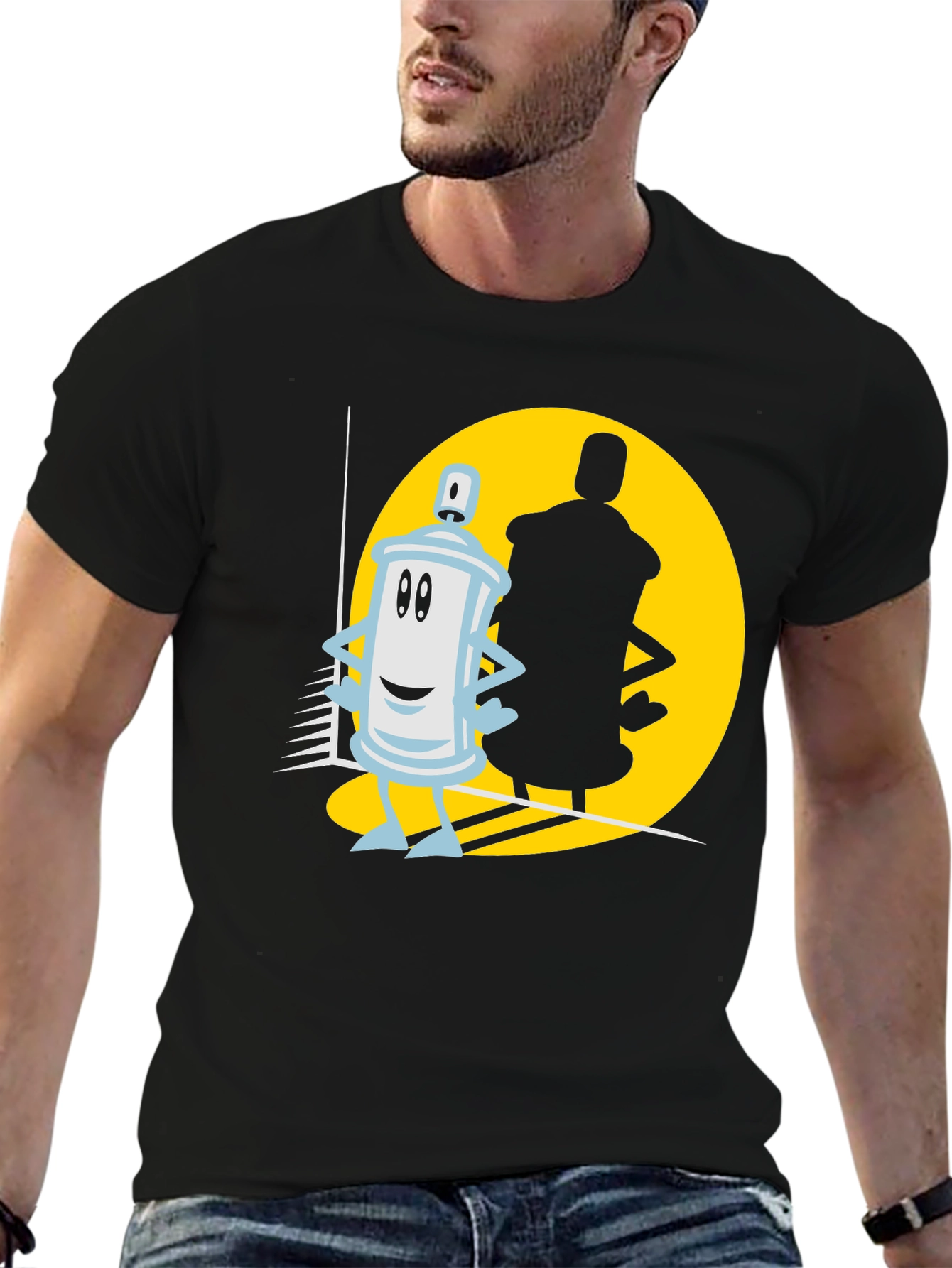 Cartoon Spray Paint Can T-Shirt