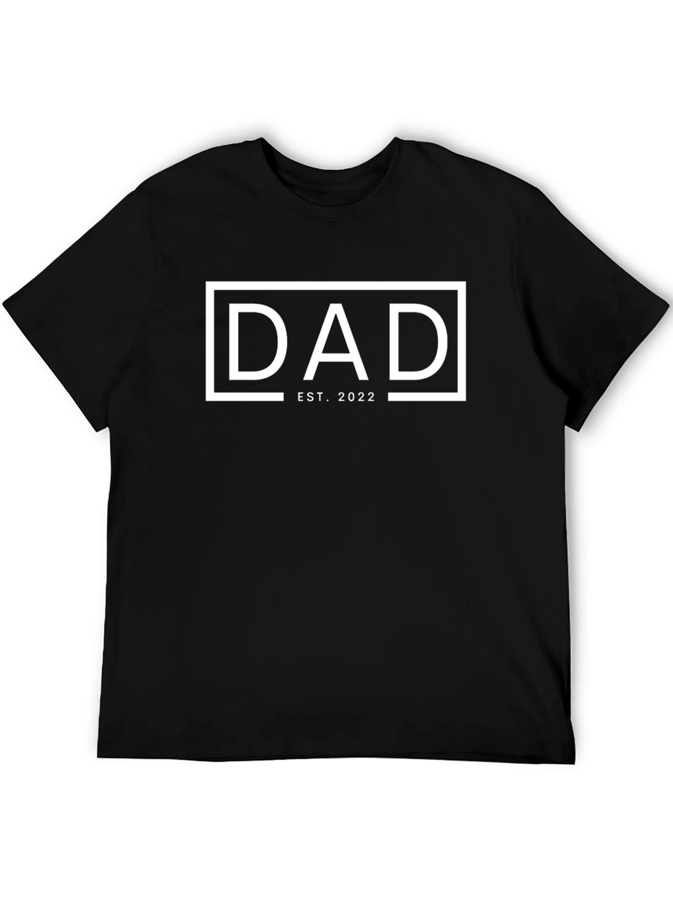 Dad Est. 2022 Black Graphic T-Shirt