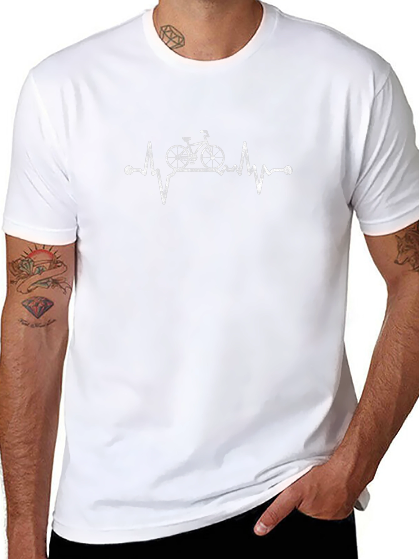 Bike Heartbeat T-Shirt - Cycling Enthusiast Tee