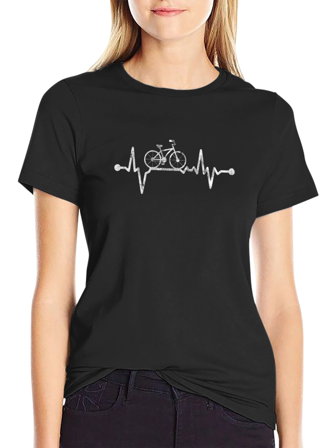 Bike Heartbeat T-Shirt - Cycling Enthusiast Tee