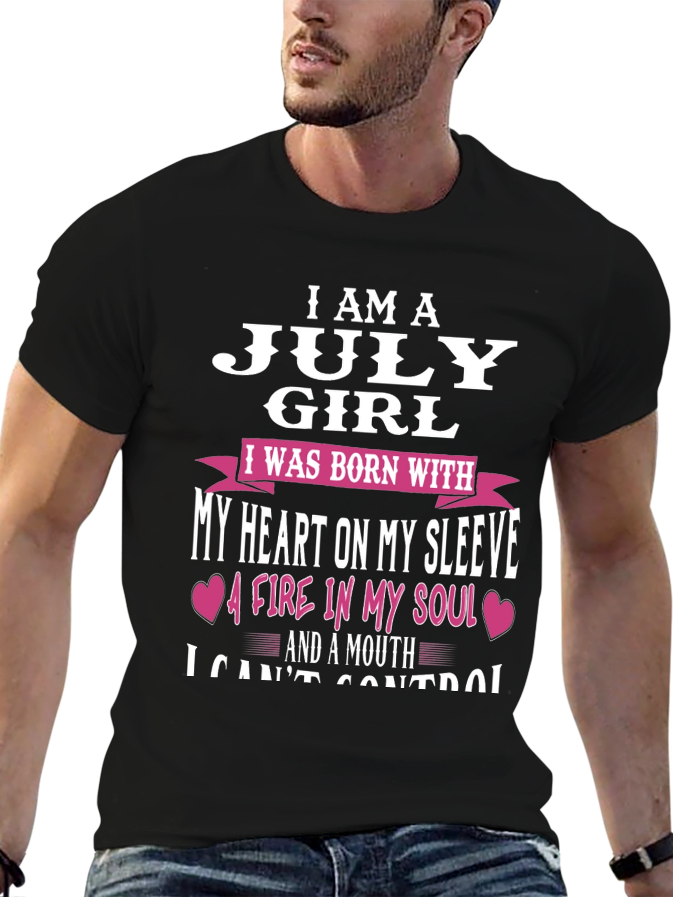 July Girl T-Shirt: Heart on Sleeve Fire in Soul!