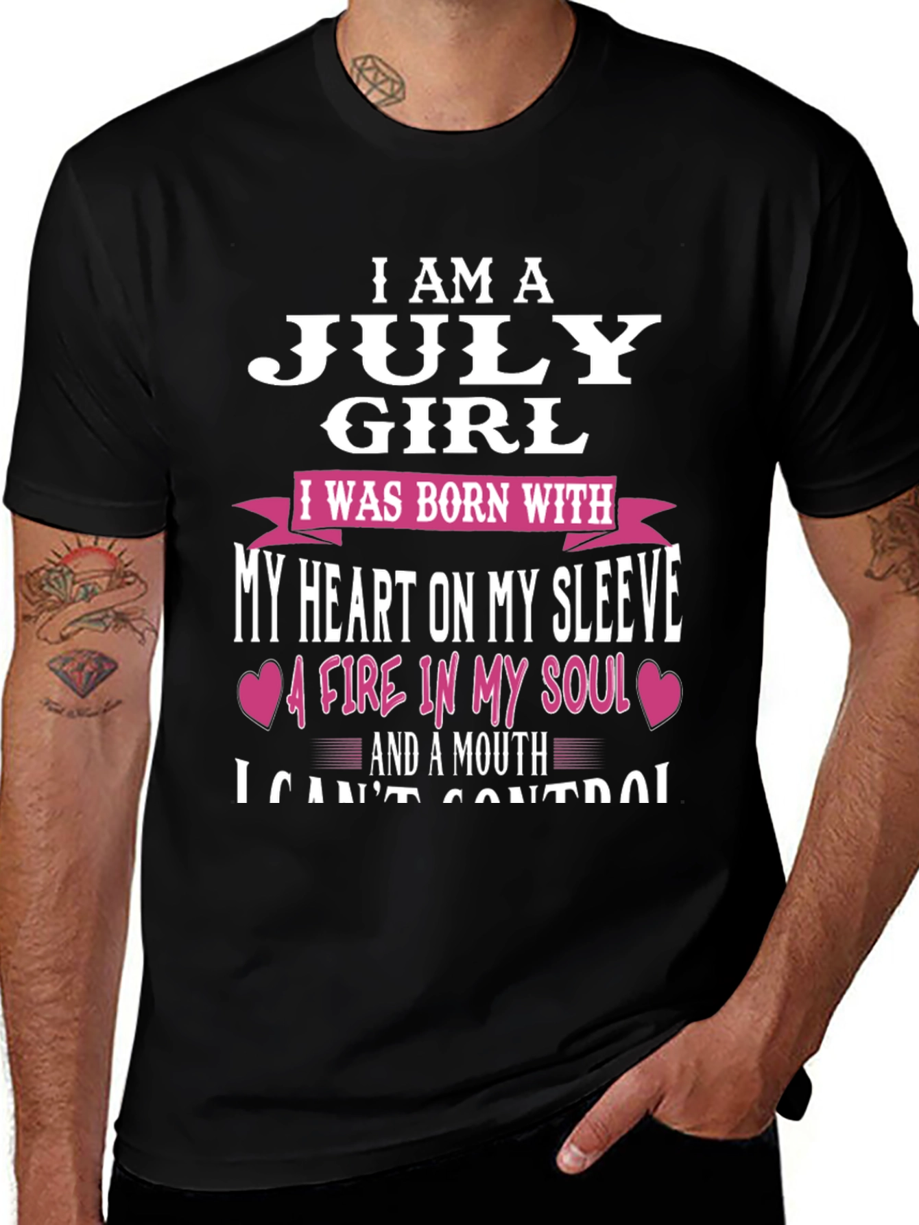 July Girl T-Shirt: Heart on Sleeve Fire in Soul!