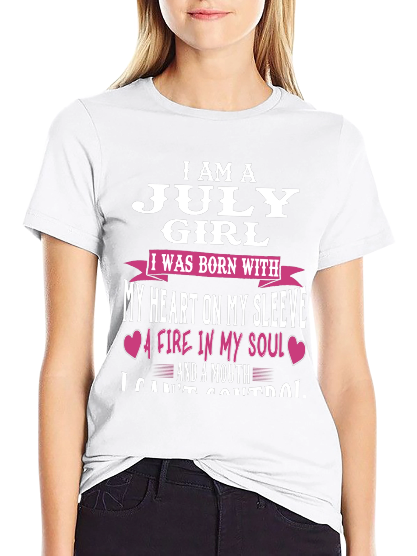 July Girl T-Shirt: Heart on Sleeve Fire in Soul!