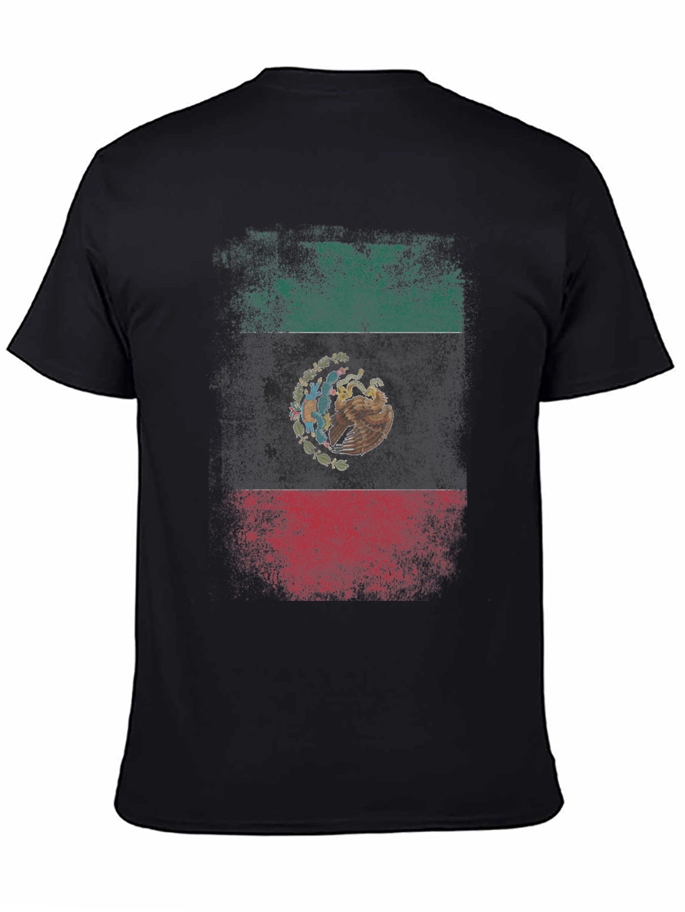 Mexico Flag Graphic T-Shirt - Black