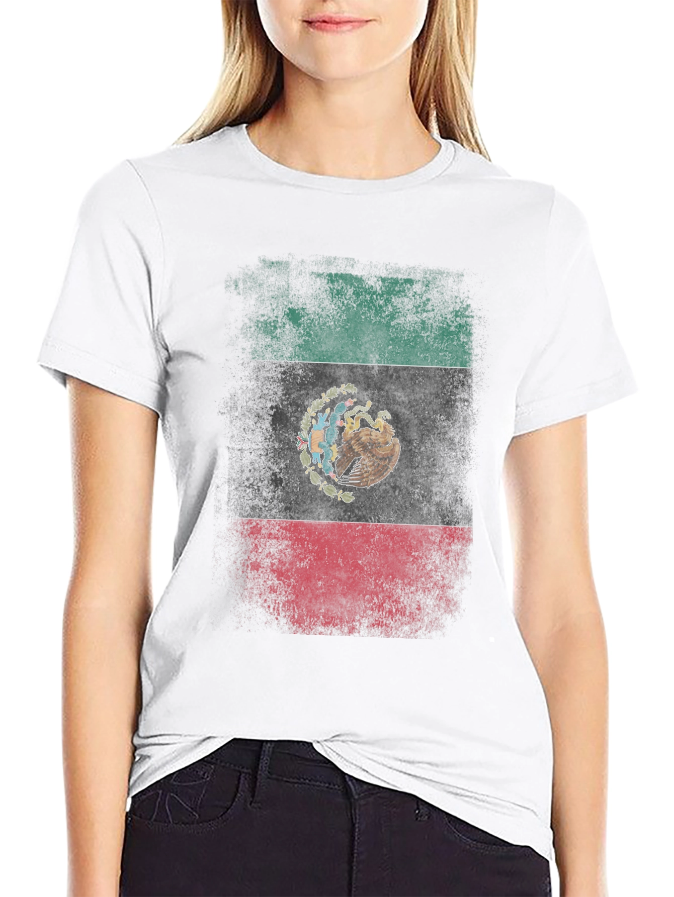 Mexico Flag Graphic T-Shirt - Black
