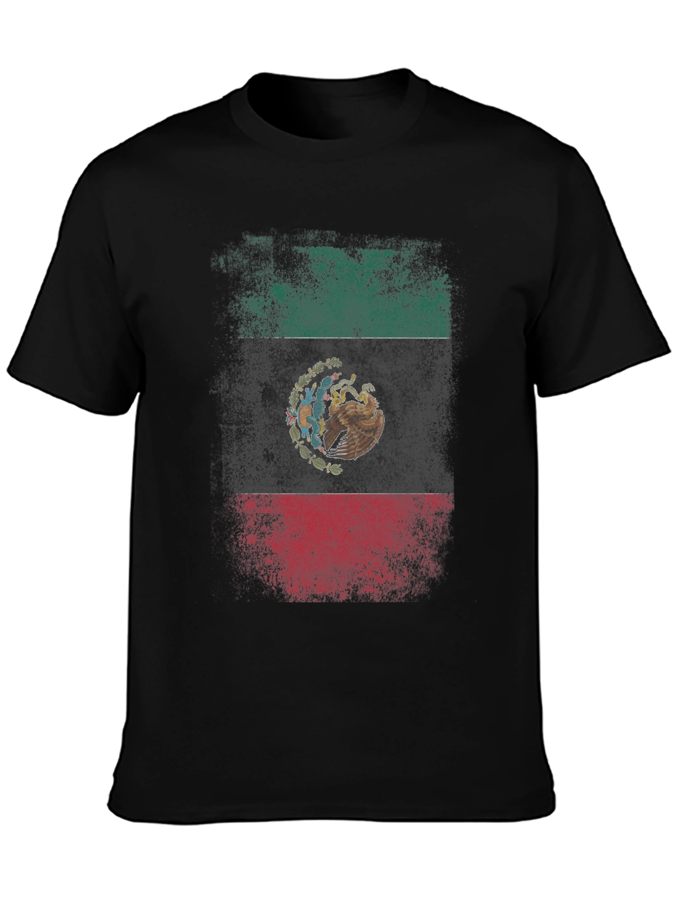 Mexico Flag Graphic T-Shirt - Black