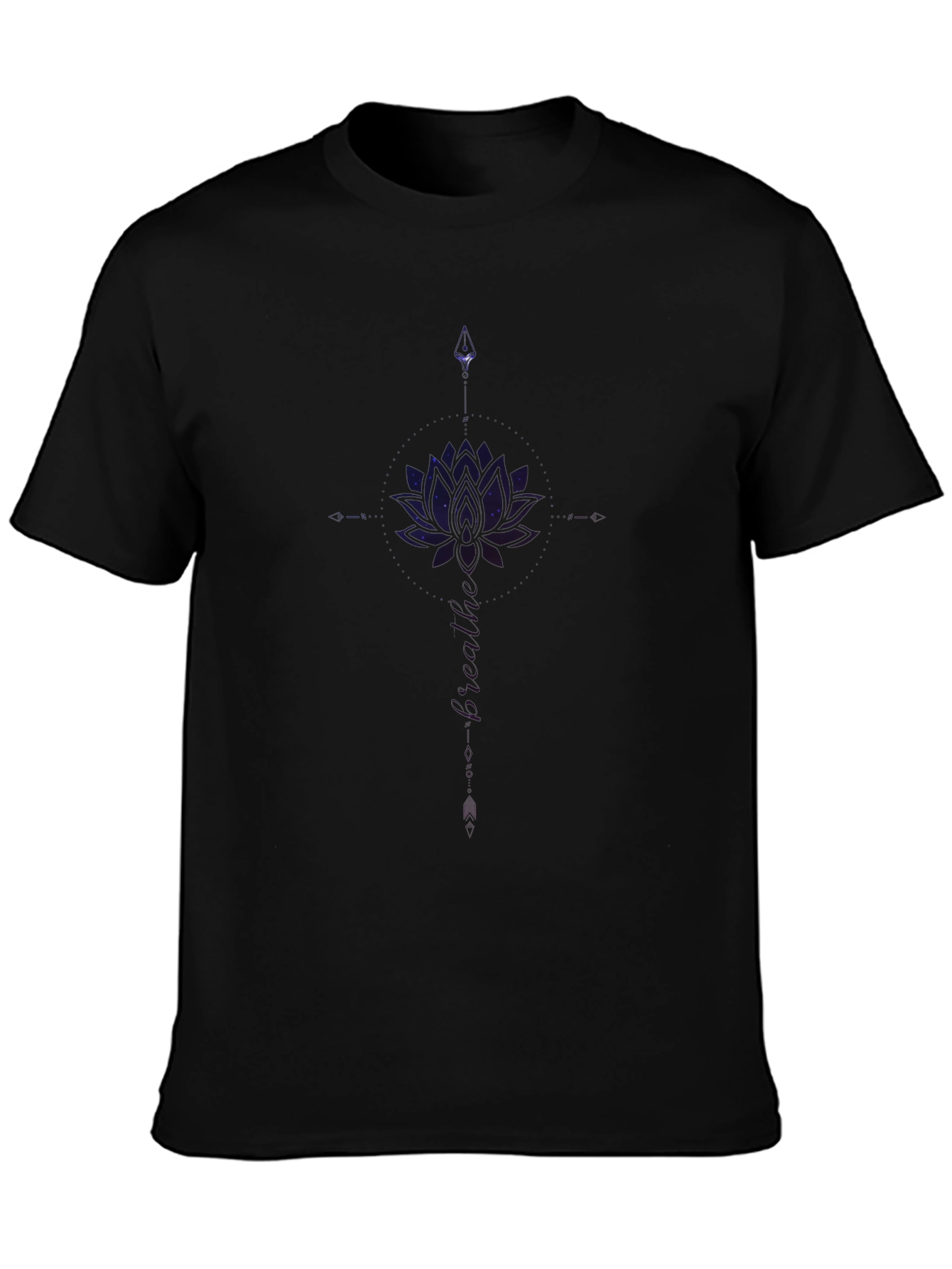 Galaxy Lotus Black T-Shirt