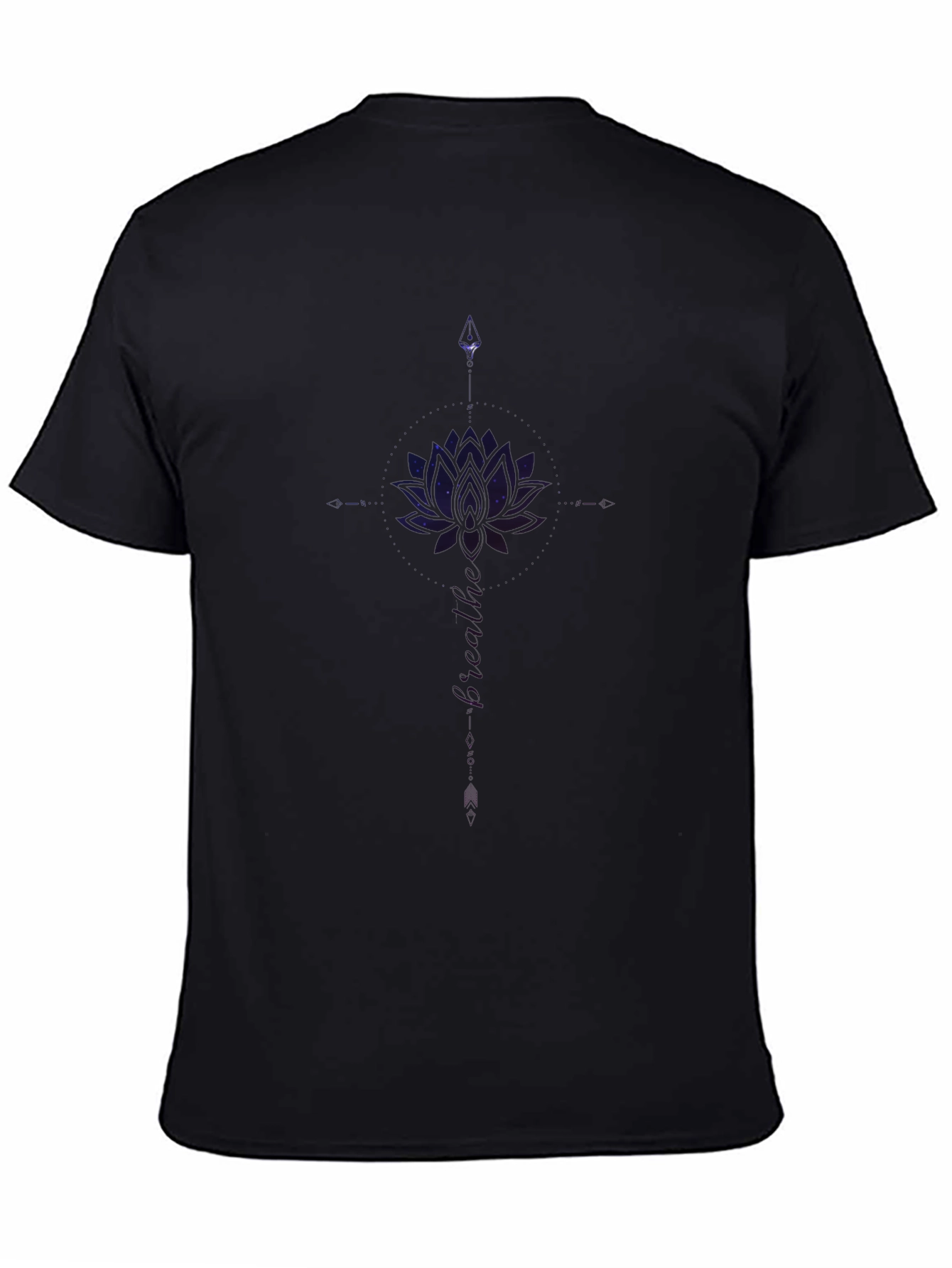 Galaxy Lotus Black T-Shirt