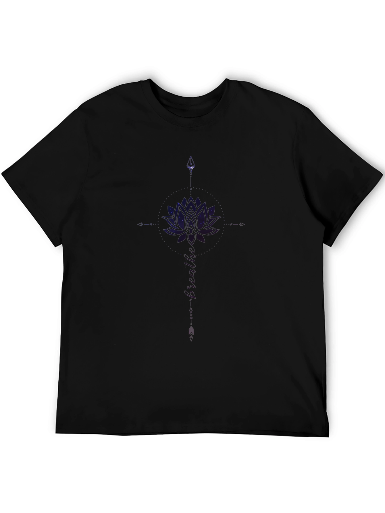 Galaxy Lotus Black T-Shirt