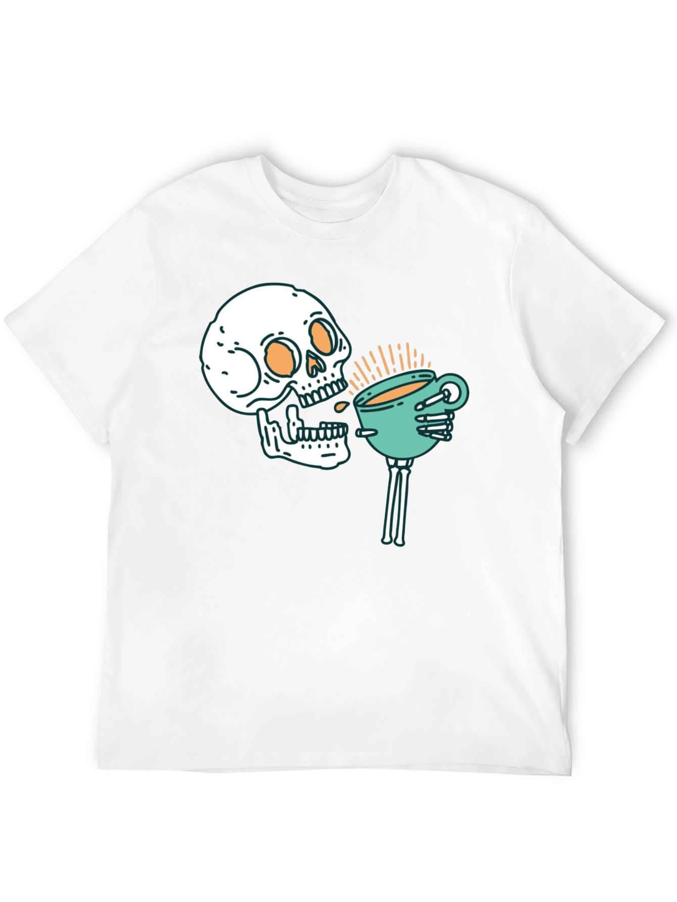 Skull Coffee T-Shirt - Gothic Brew Crew Tee