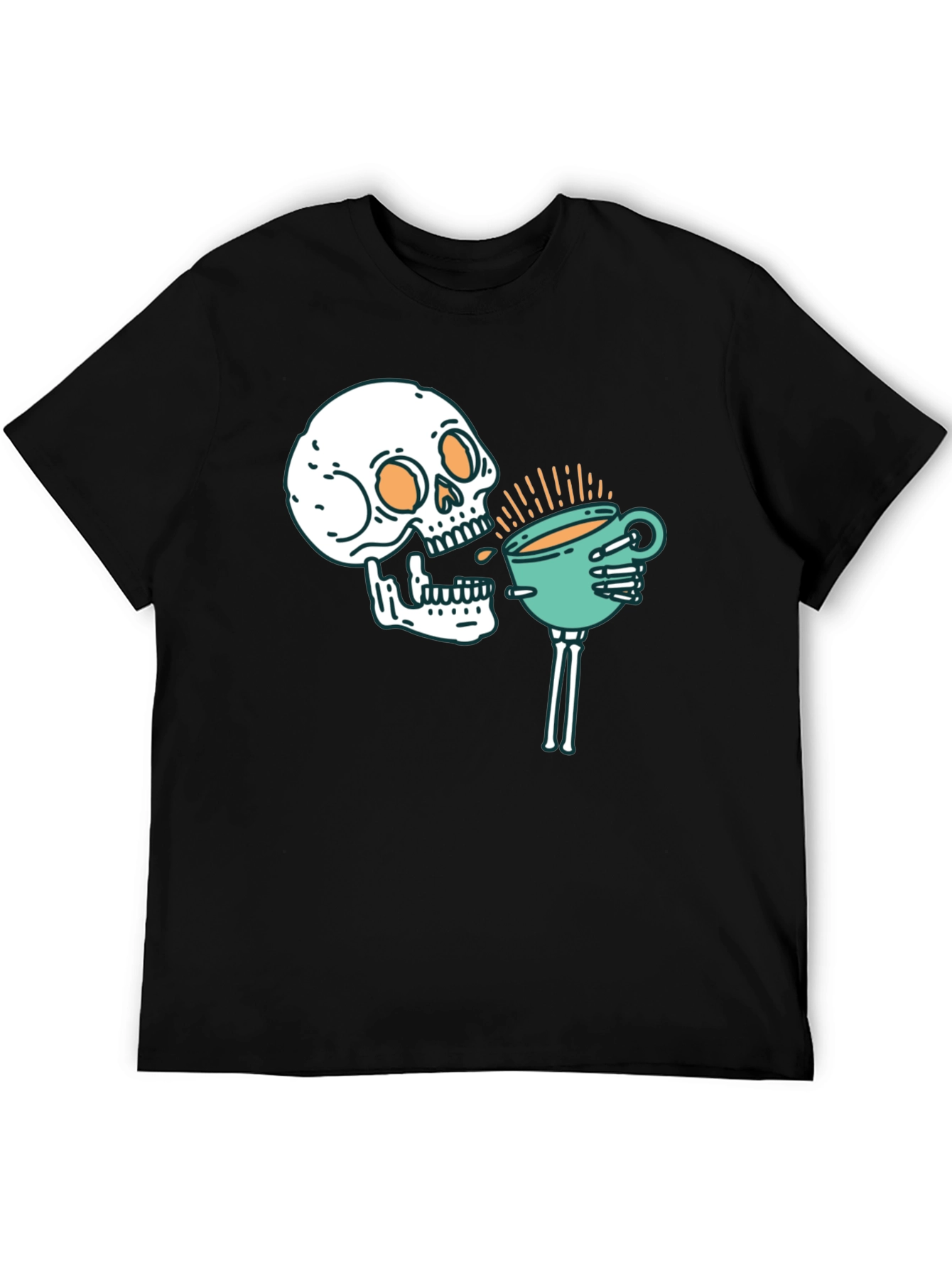 Skull Coffee T-Shirt - Gothic Brew Crew Tee