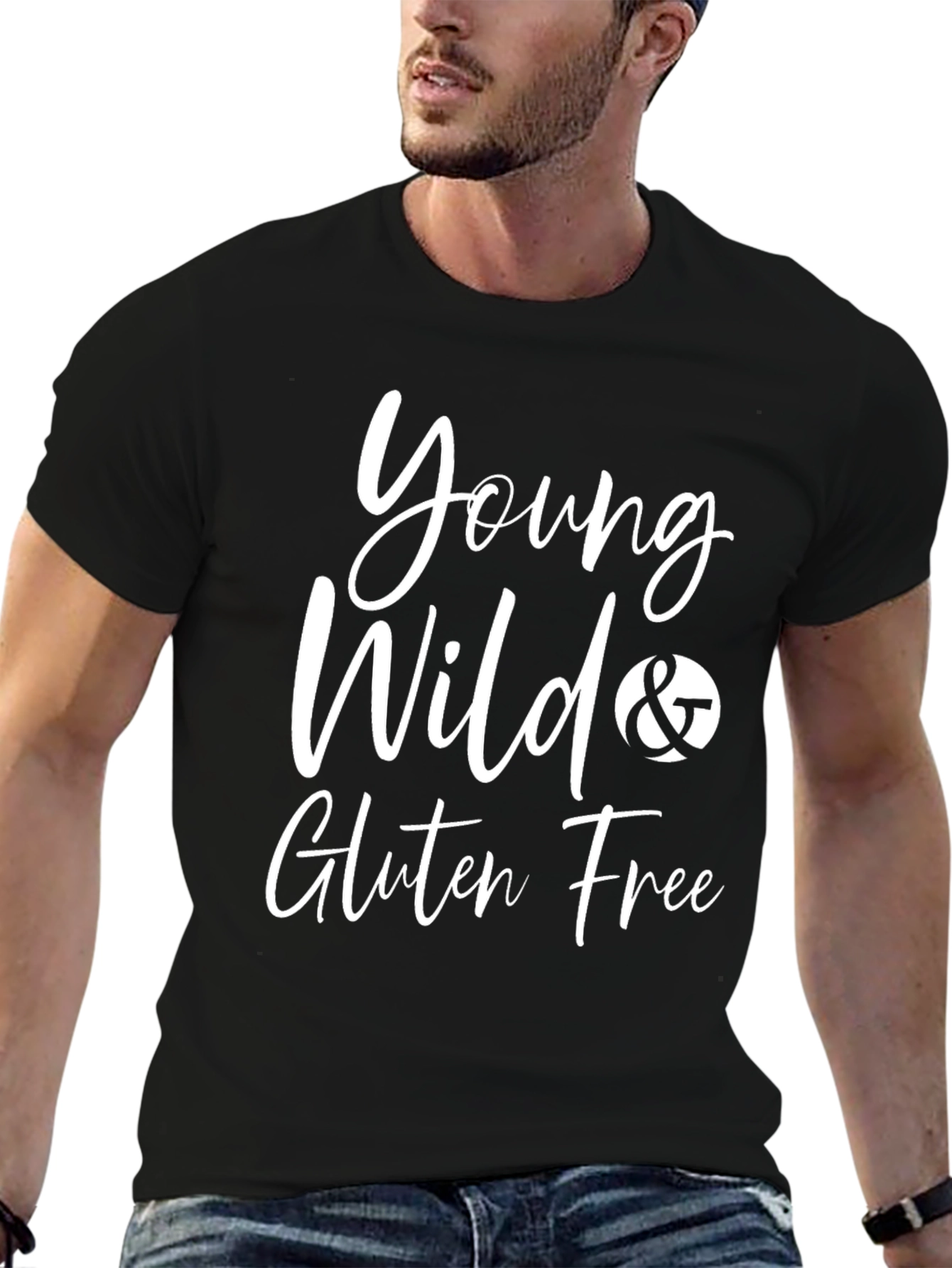 Young Wild & Gluten Free Black T-Shirt