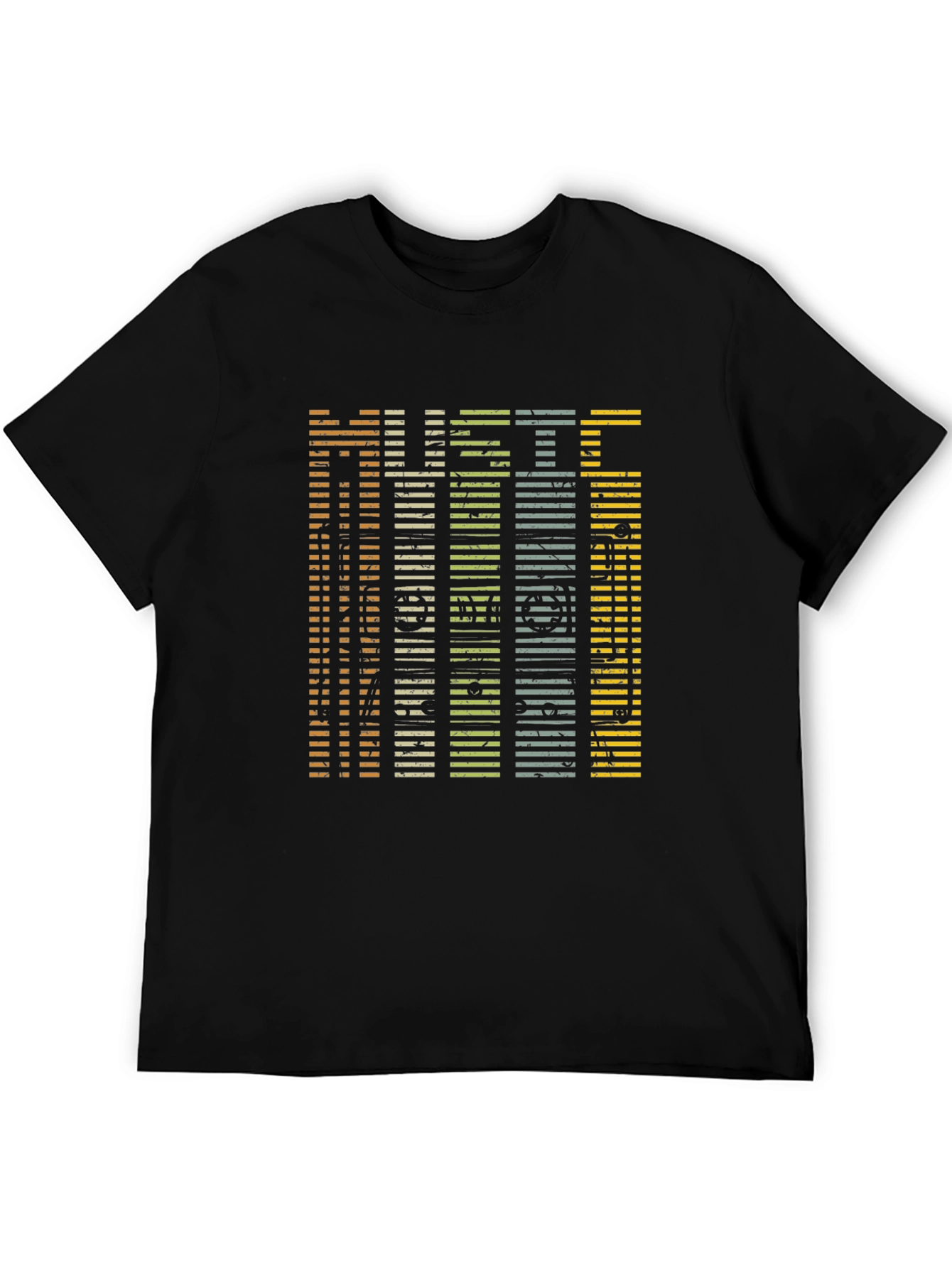 Music Lover Tee: Striped Retro Graphic T-Shirt