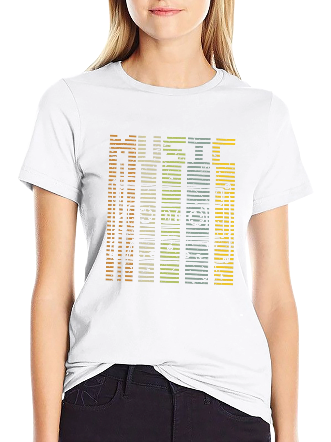 Music Lover Tee: Striped Retro Graphic T-Shirt