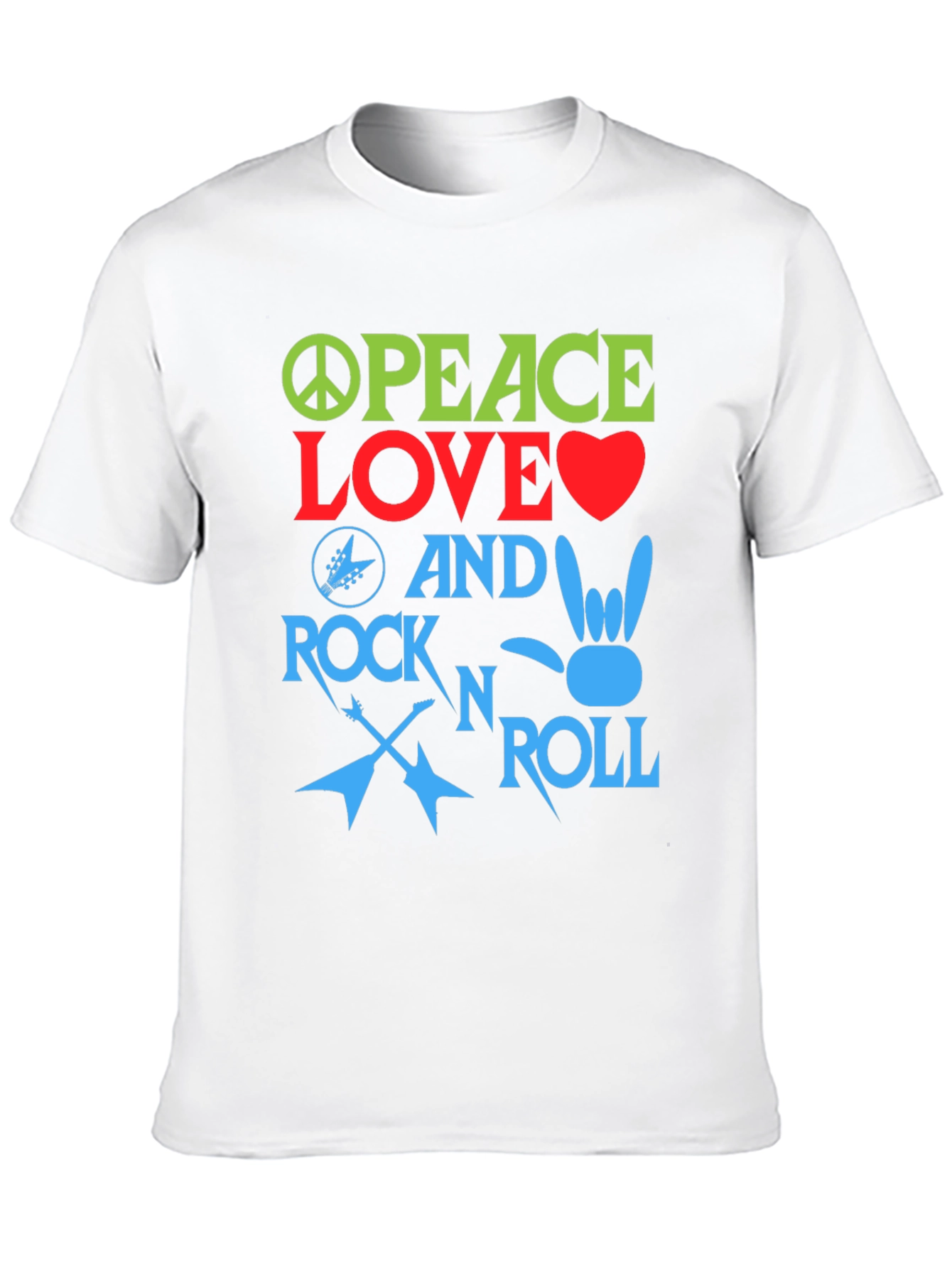 Peace Love Rock and Roll Graphic Tee