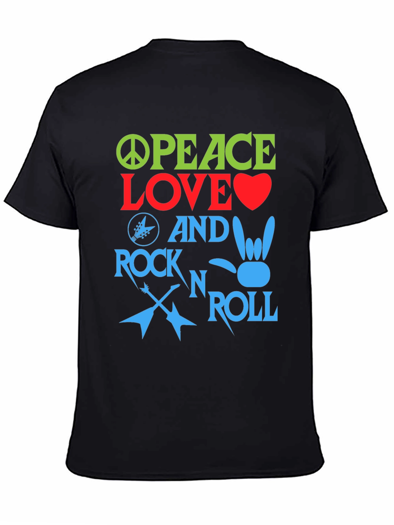 Peace Love Rock and Roll Graphic Tee