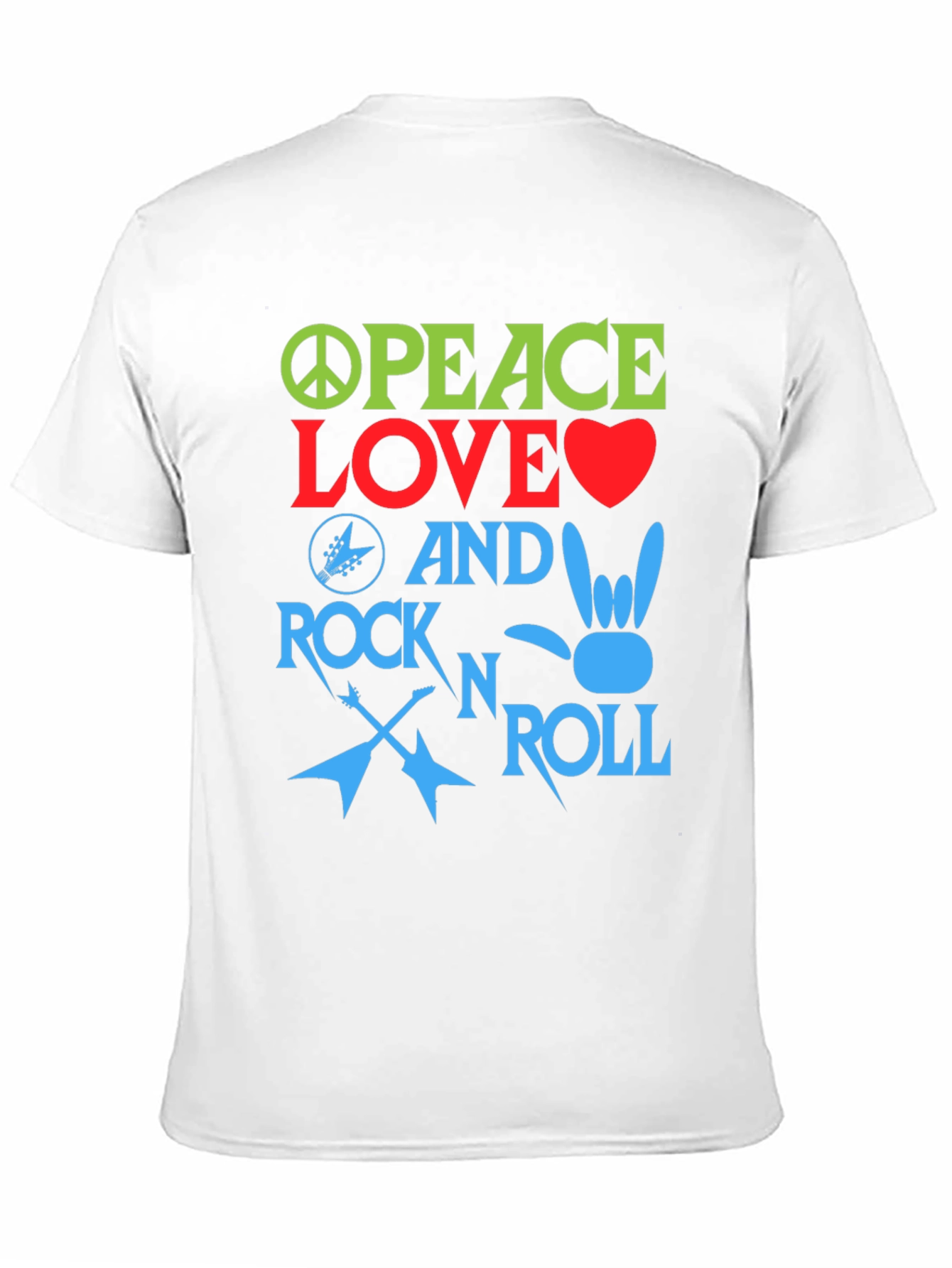 Peace Love Rock and Roll Graphic Tee