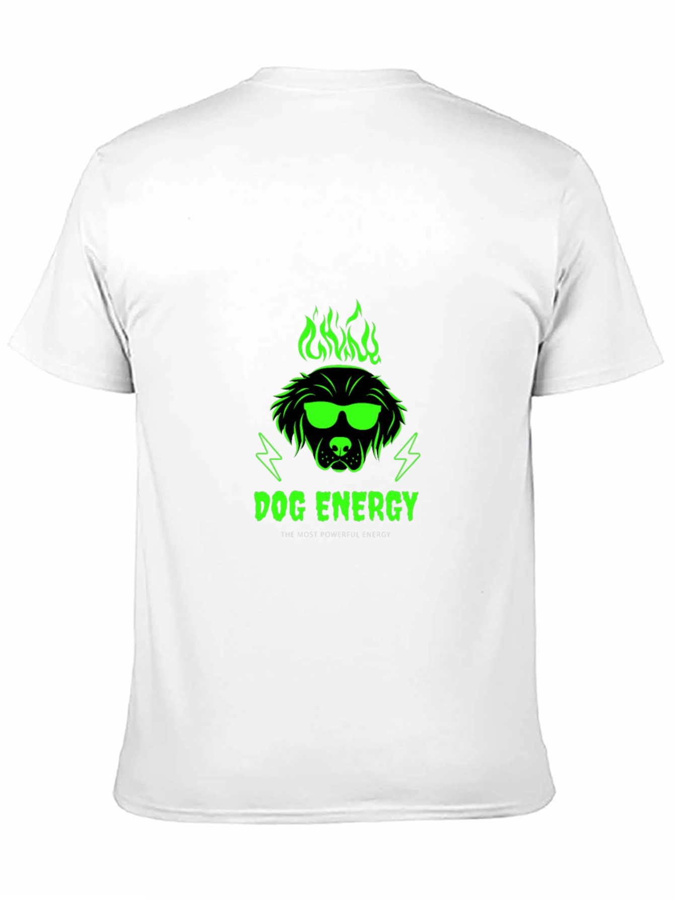 Dog Energy Graphic Print Crew Neck T-Shirt