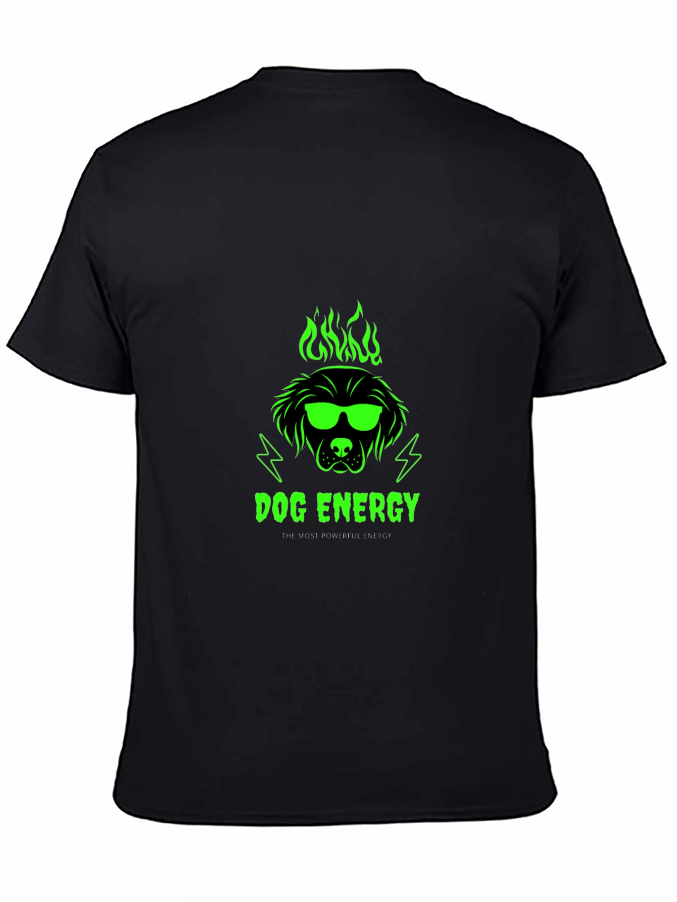 Dog Energy Graphic Print Crew Neck T-Shirt