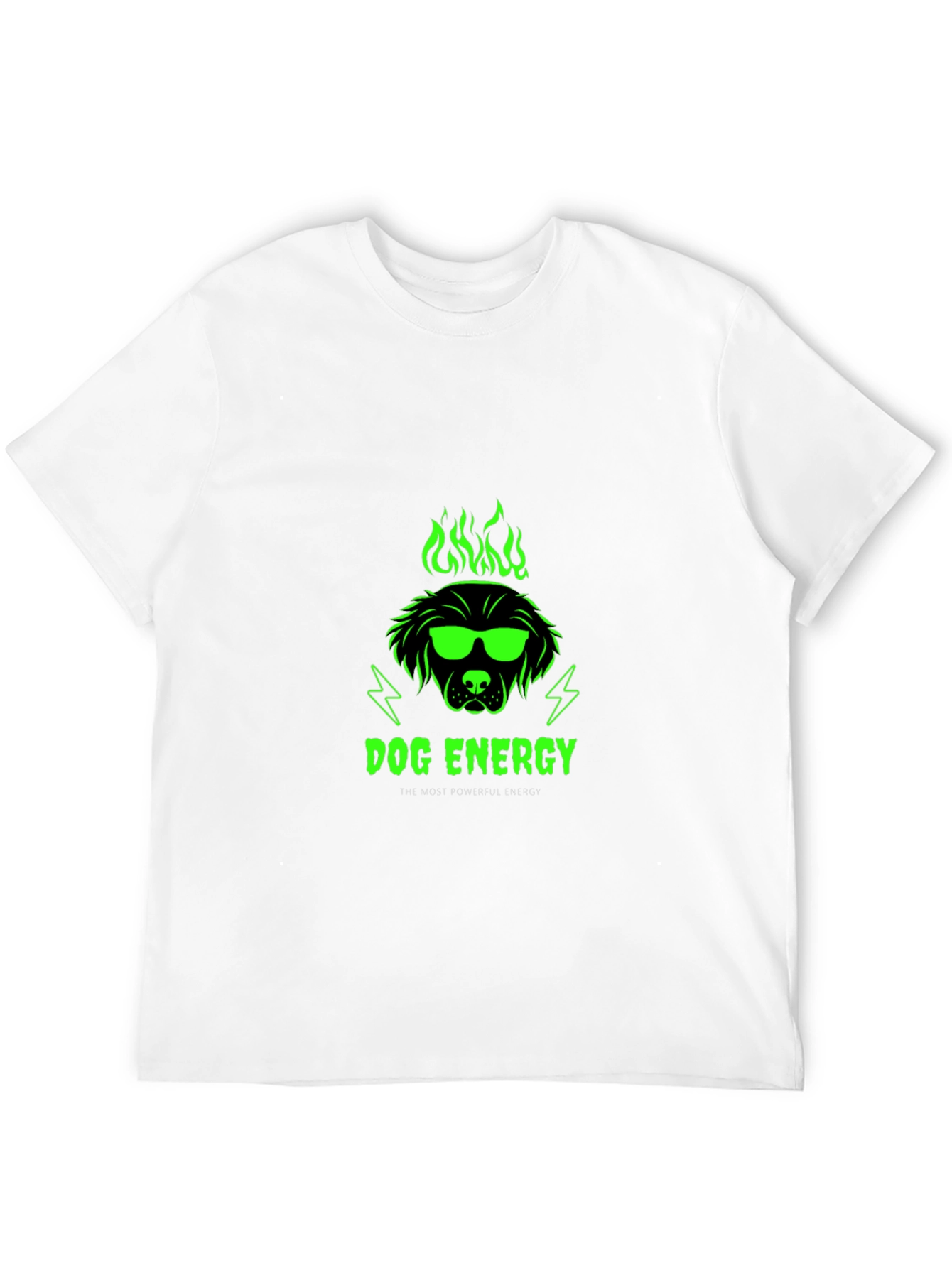 Dog Energy Graphic Print Crew Neck T-Shirt