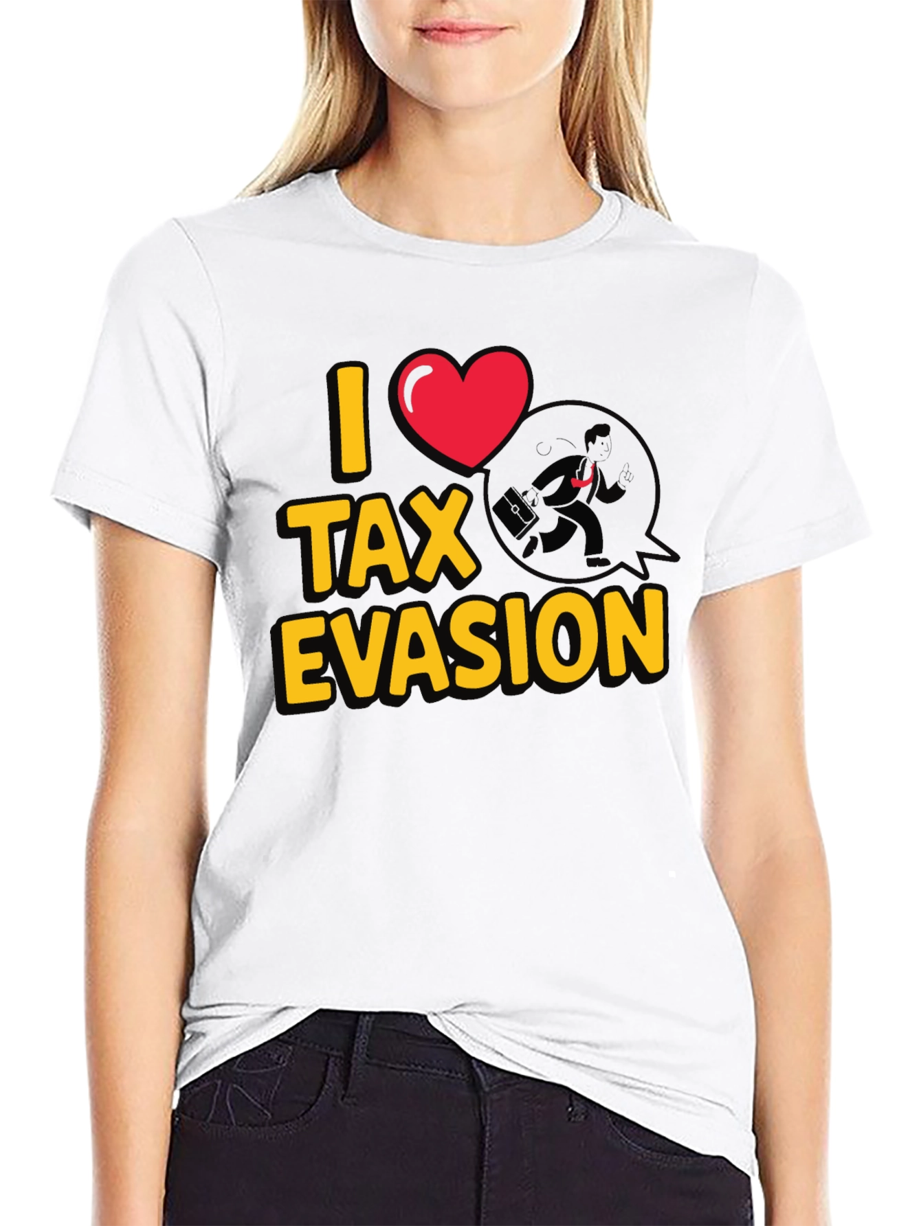 I Heart Tax Evasion T-Shirt - Funny Novelty Tee