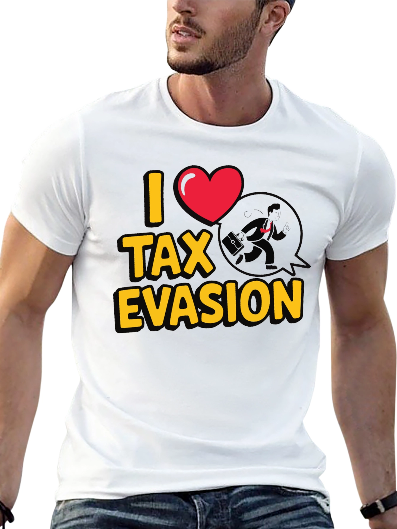 I Heart Tax Evasion T-Shirt - Funny Novelty Tee