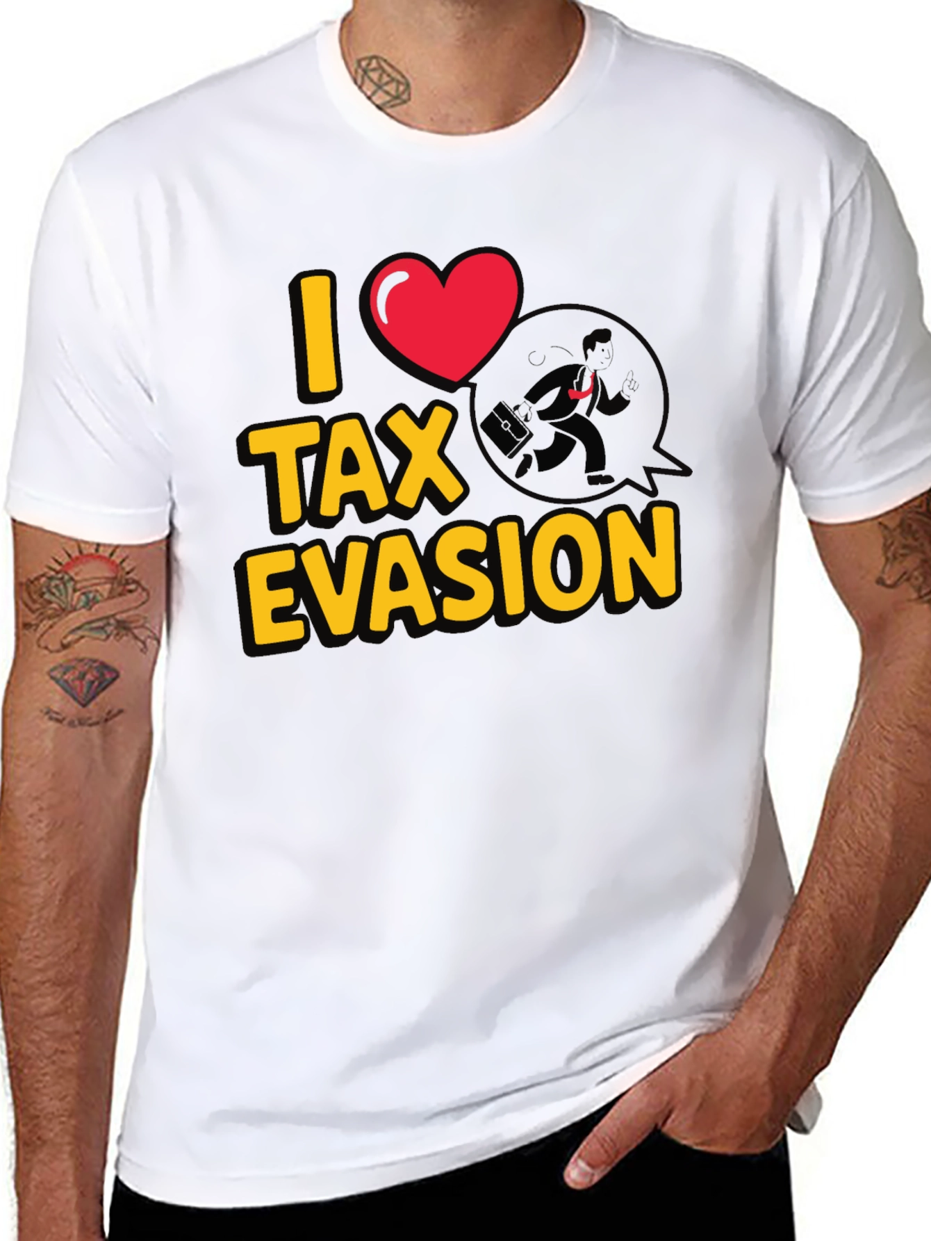 I Heart Tax Evasion T-Shirt - Funny Novelty Tee
