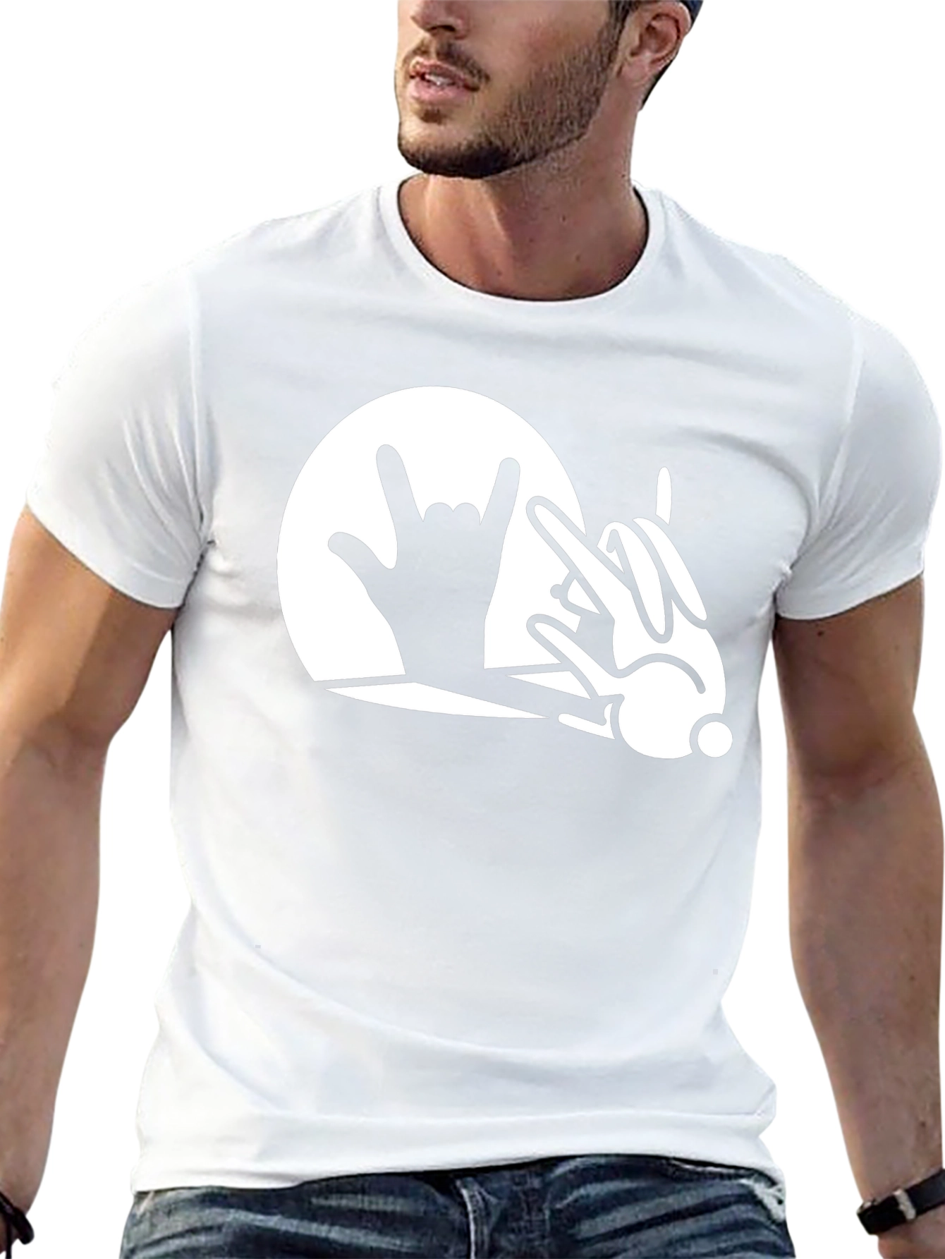 Rock On Bunny T-Shirt - Black Unique Design