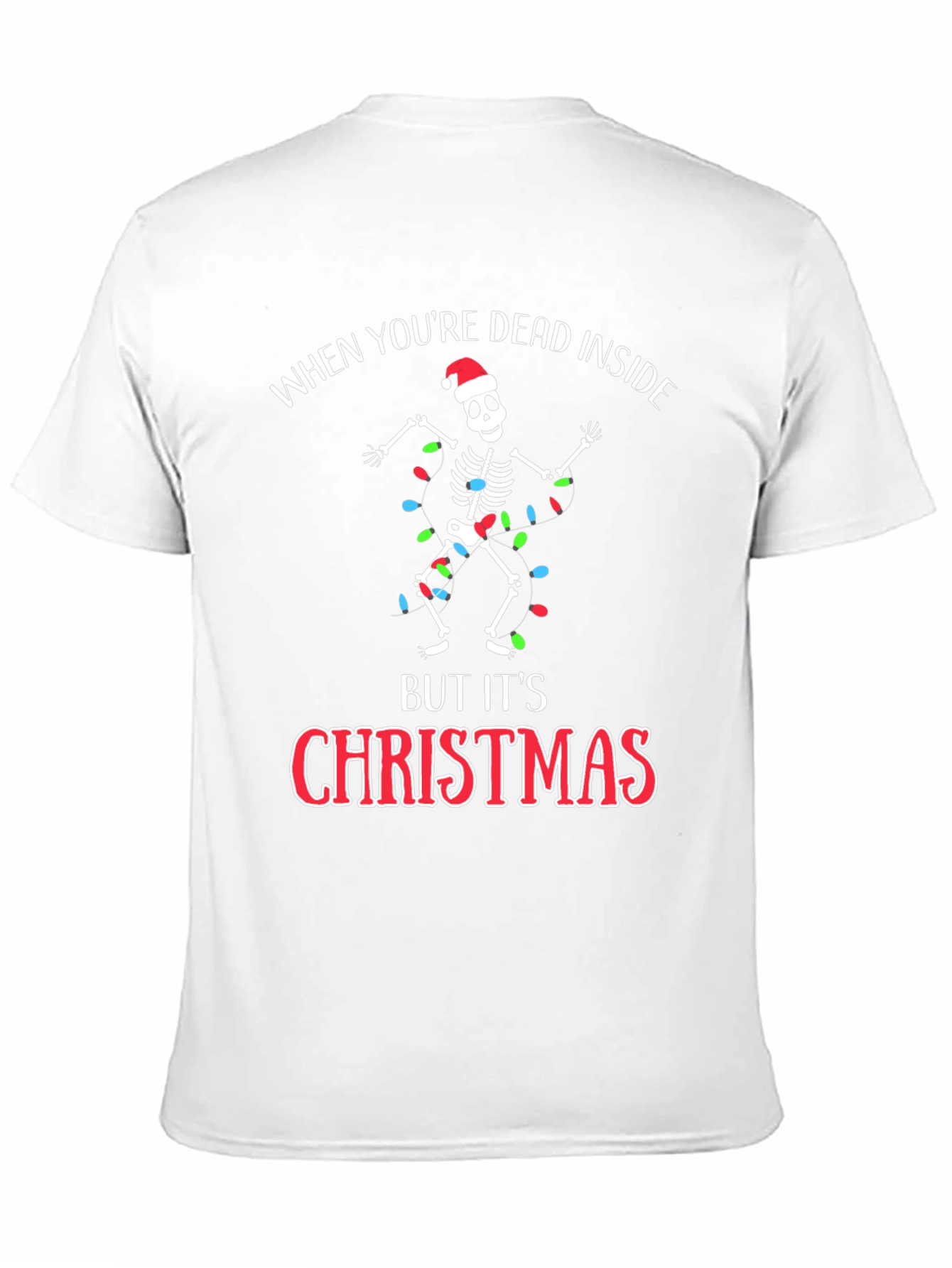 Dead Inside Christmas Skeleton Graphic Tee