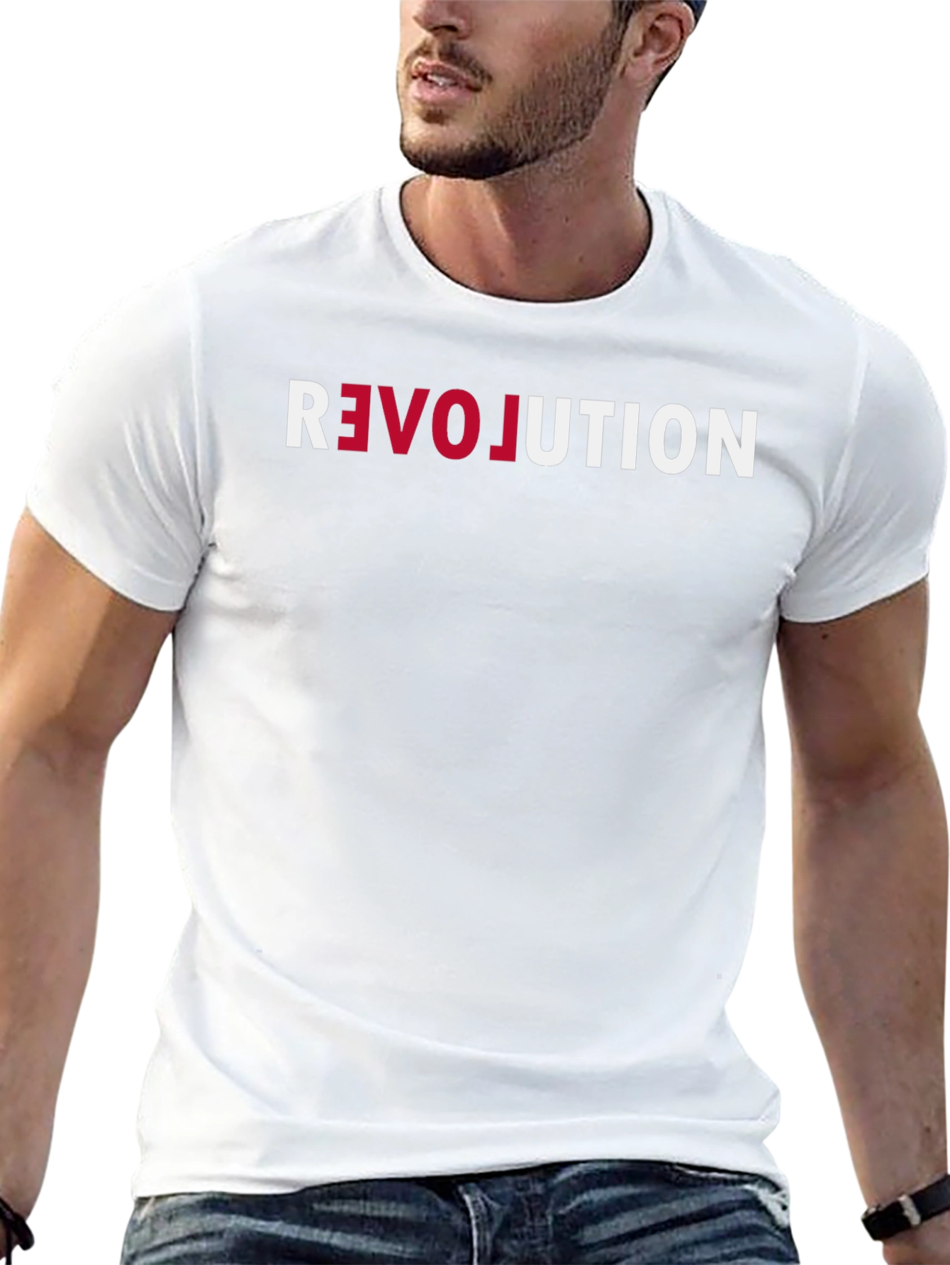 Revolution Graphic Tee - Stylish Mens Crew Neck